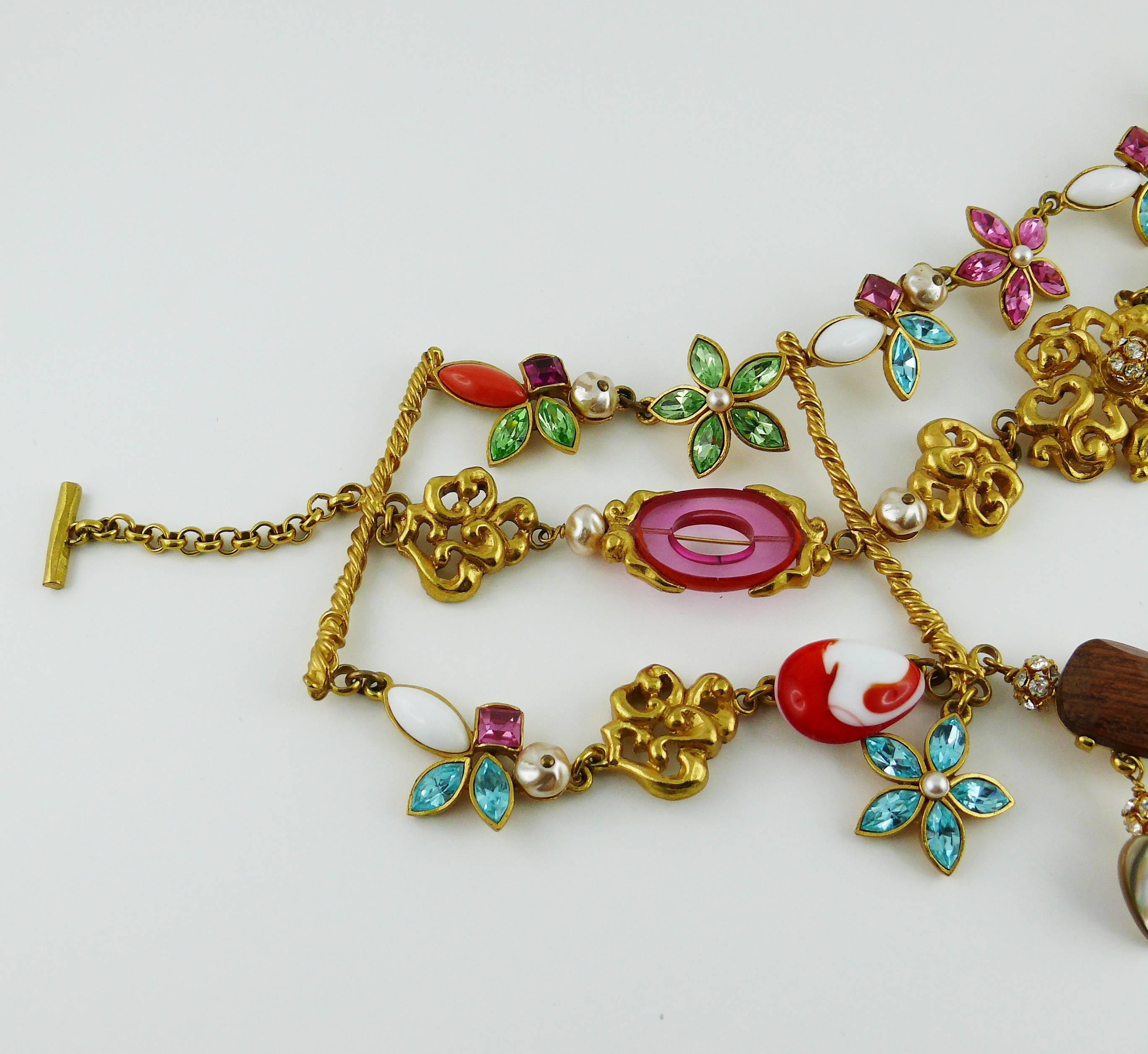 Christian Lacroix Vintage Opulent Multi-Strand Choker Necklace 1