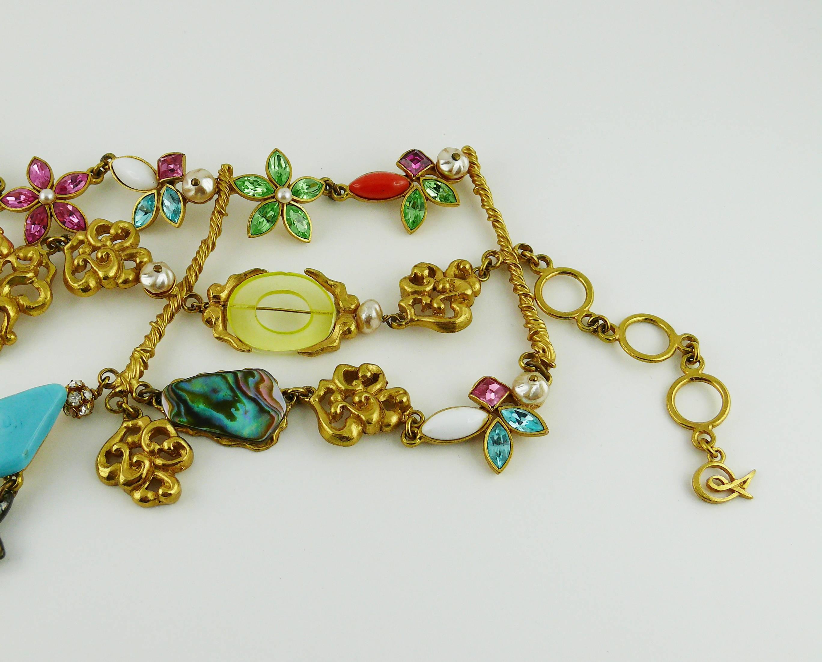 Christian Lacroix Vintage Opulent Multi-Strand Choker Necklace 3