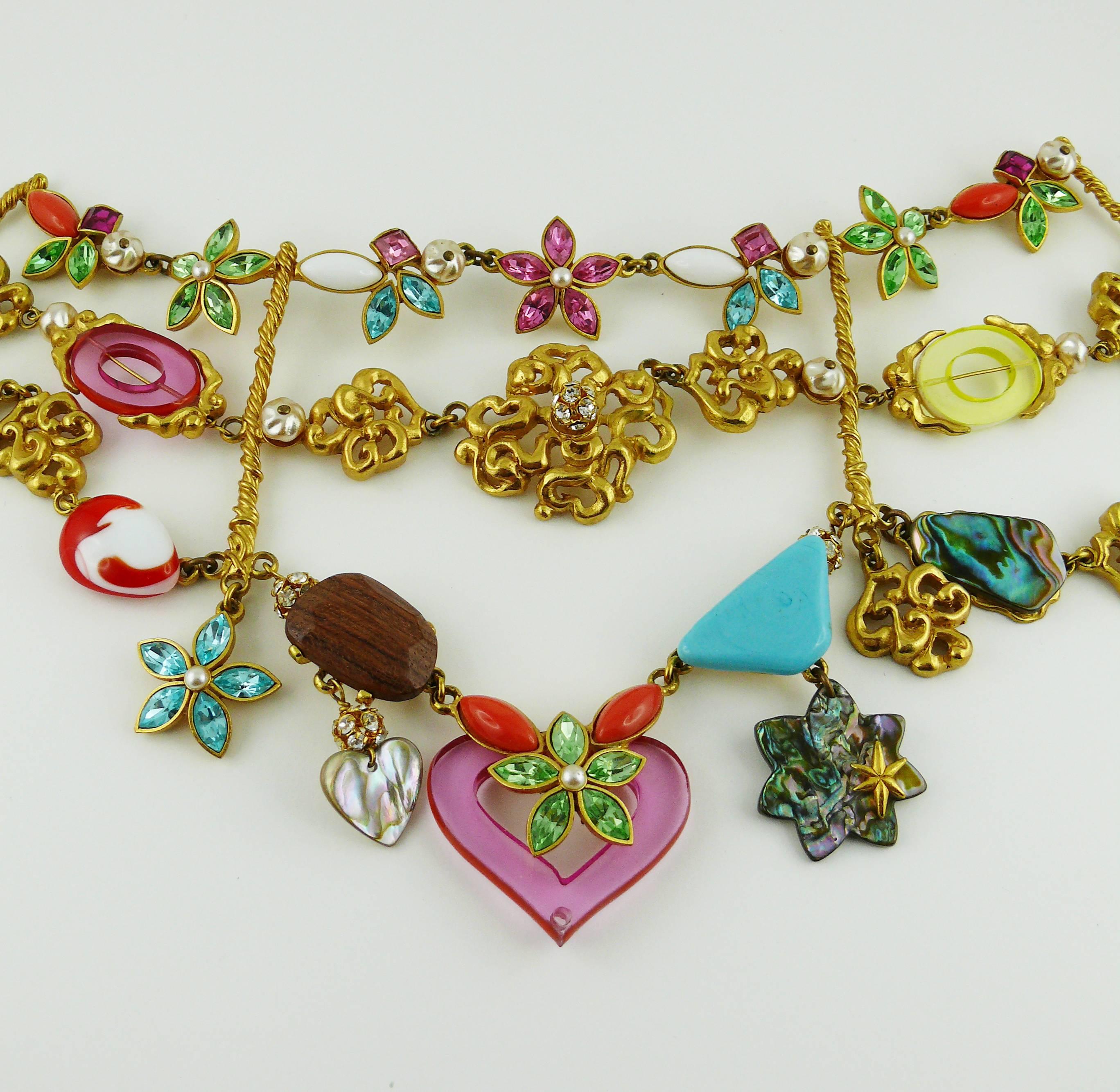 Women's Christian Lacroix Vintage Opulent Multi-Strand Choker Necklace