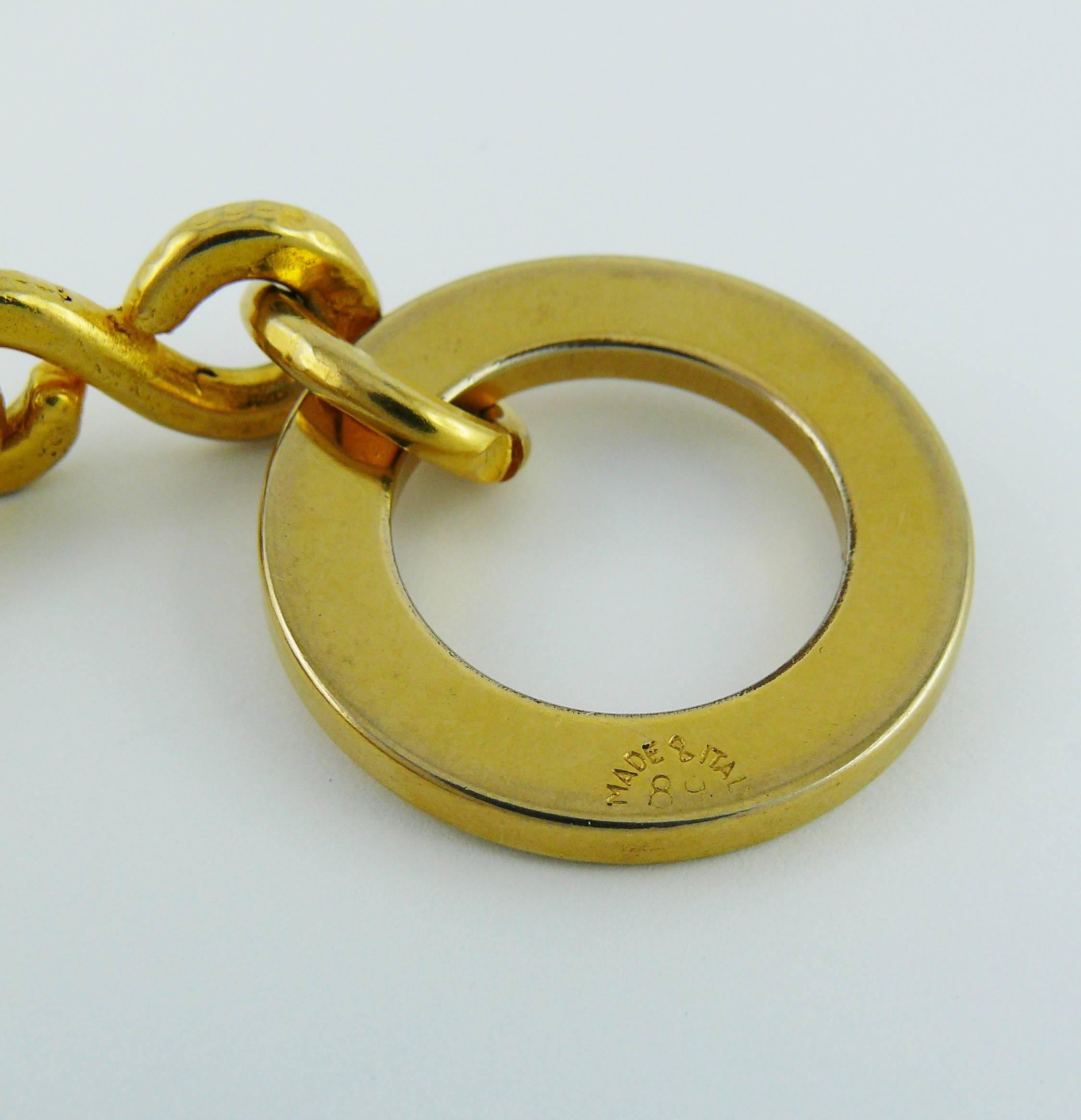 CELINE Vintage Gold Toned Charm Necklace For Sale 1