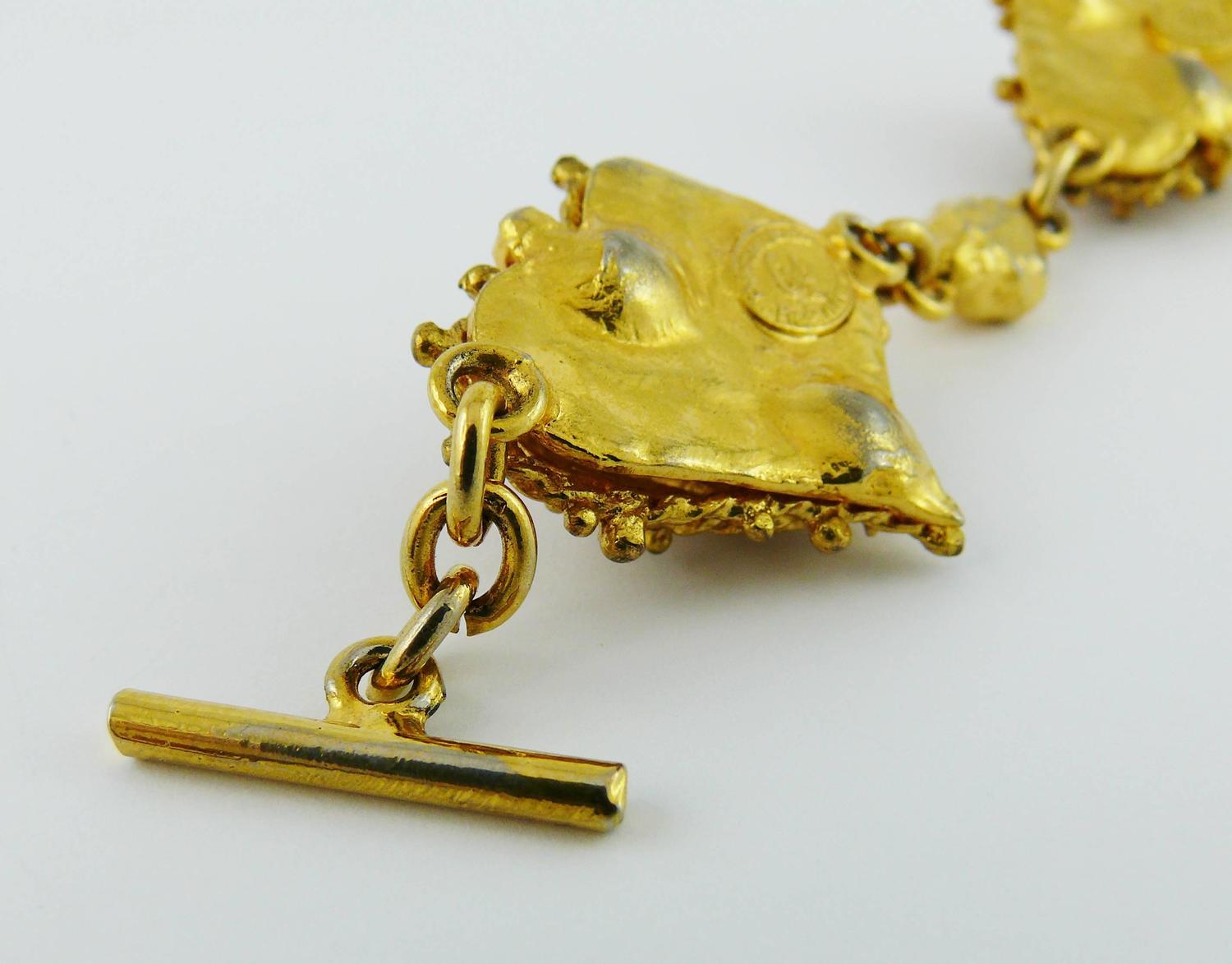 Christian Lacroix Vintage Encaged Heart Bracelet For Sale at 1stdibs
