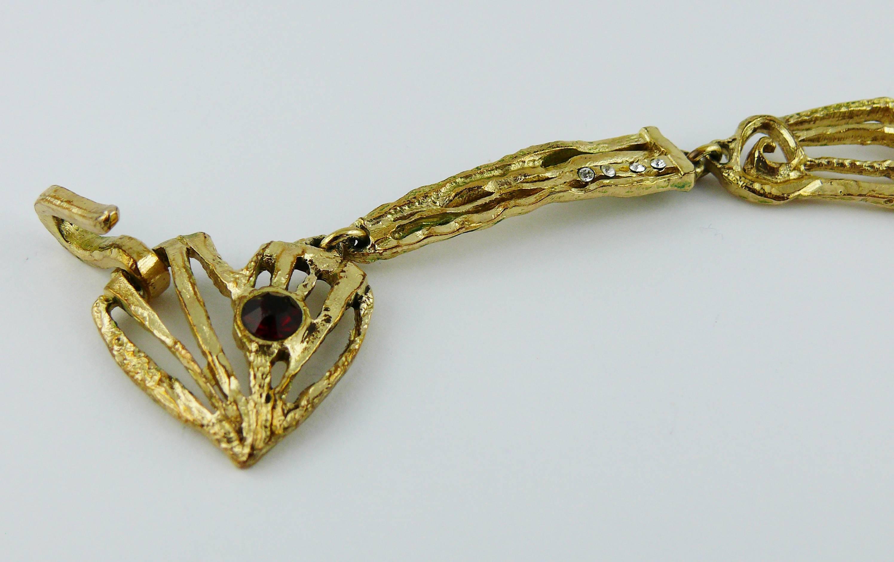 Christian Lacroix Vintage Bejeweled Brutalist Necklace 4