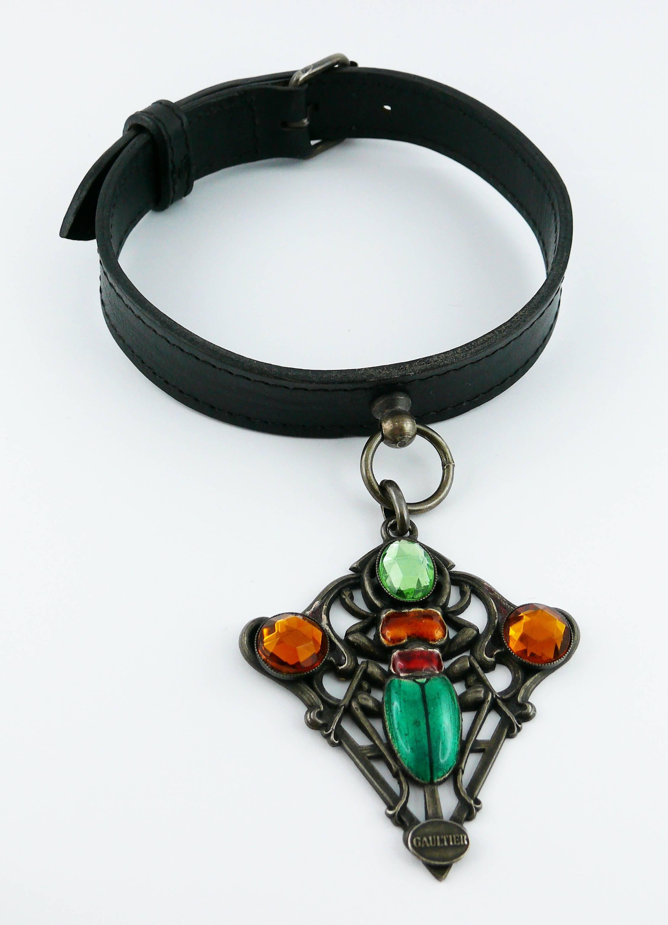 Jean Paul Gaultier Vintage Scarab Dog Collar Necklace In Excellent Condition In Nice, FR