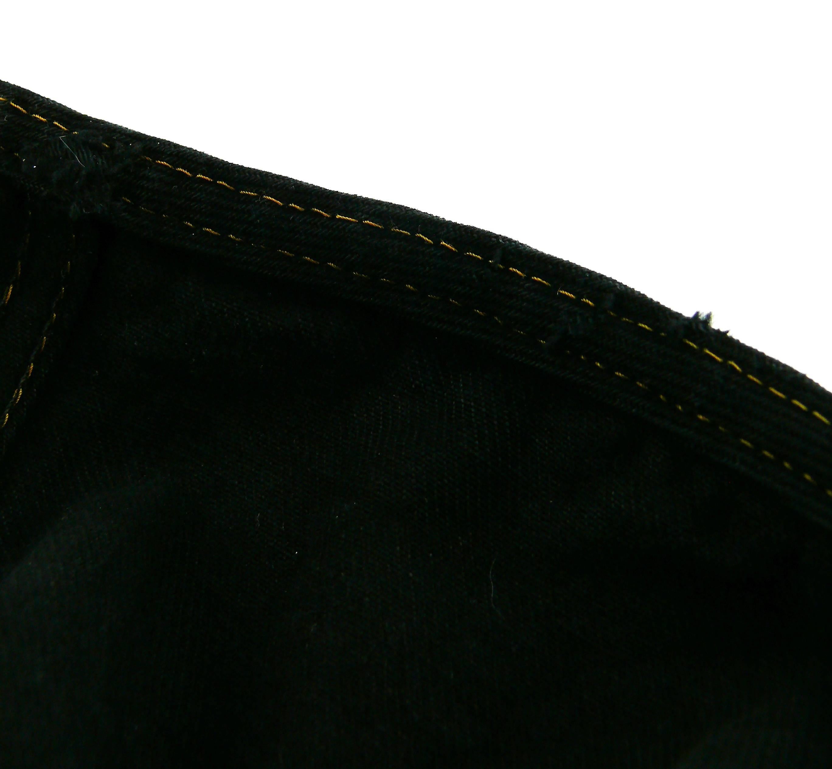 Jean Paul Gaultier Junior Vintage Black Denim Corset Style Jacket 5