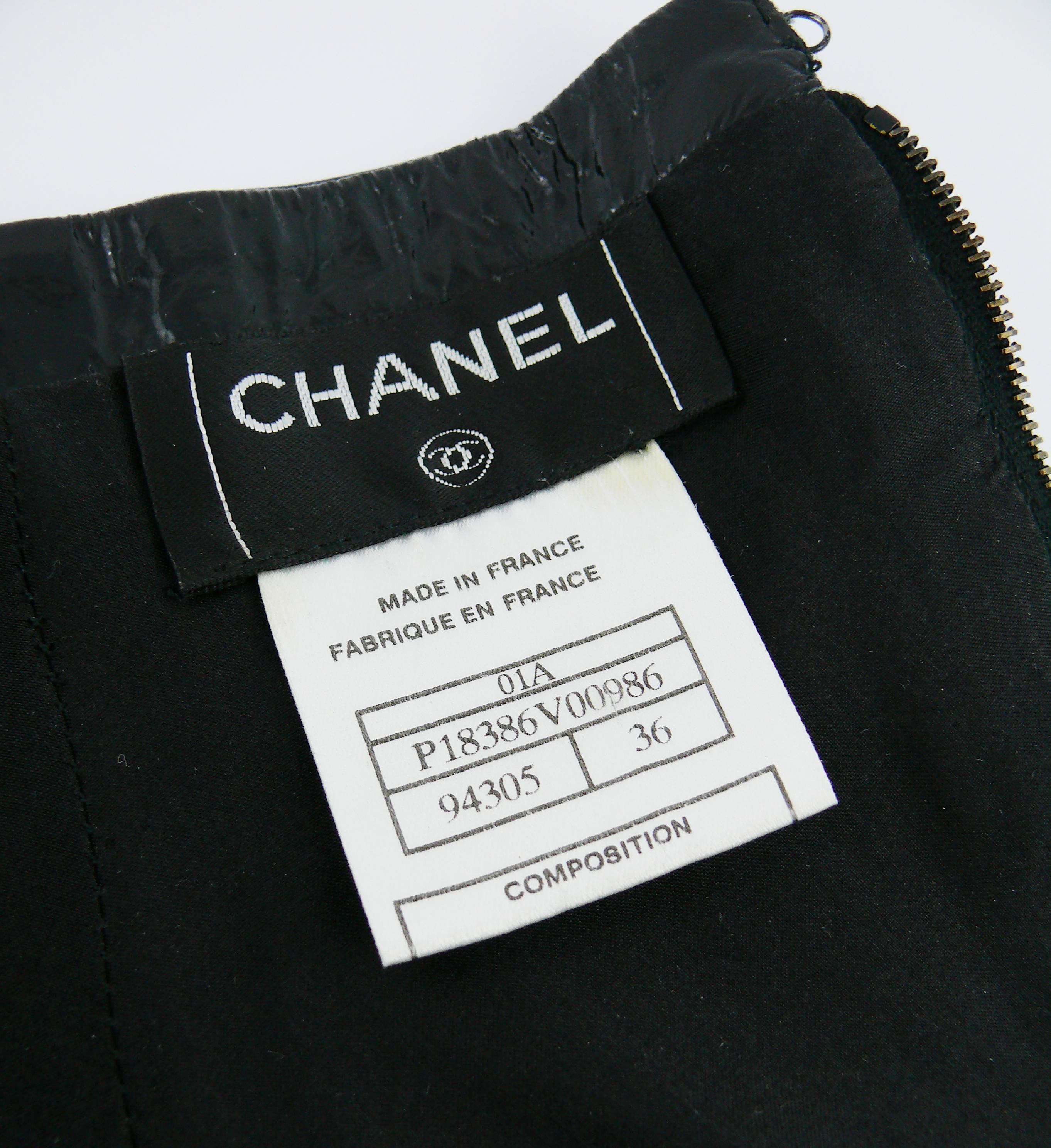 Chanel Black Patent Leather Corset Belt Fall/Winter 2001 Size 36 For Sale 2