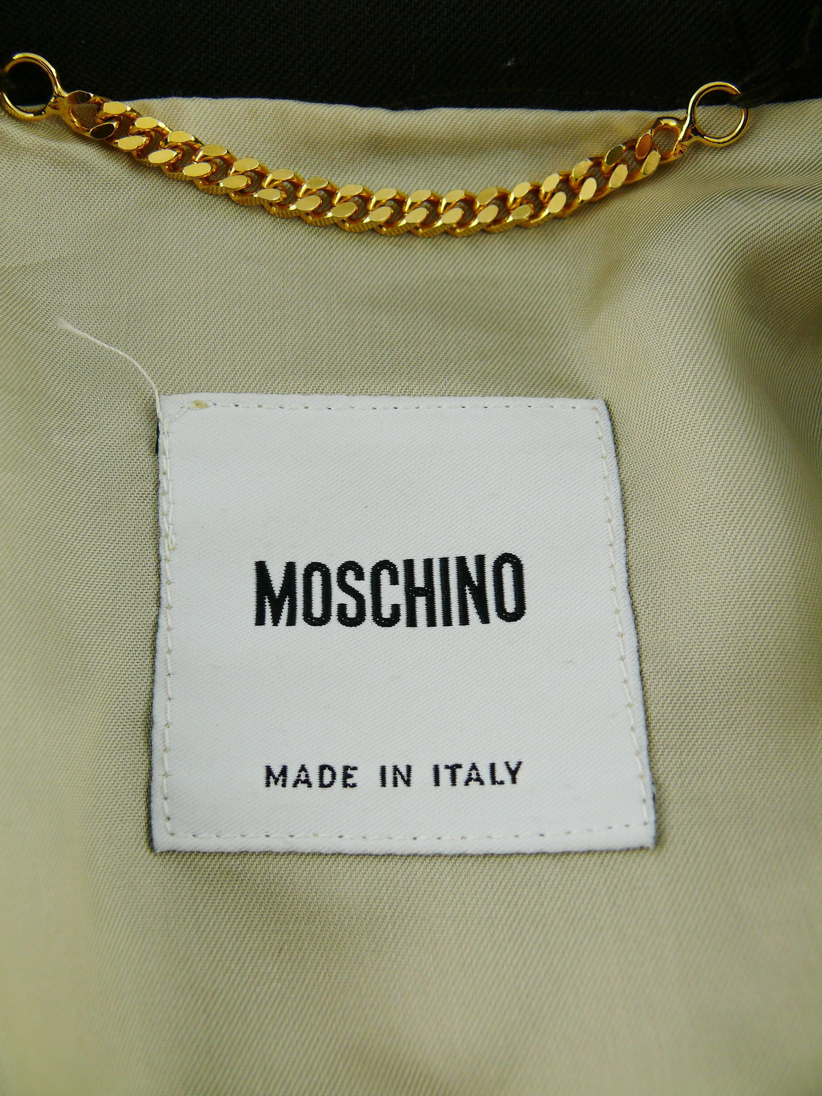 Fabulous Moschino Black Military Jacket UK12 RR001 main image 0