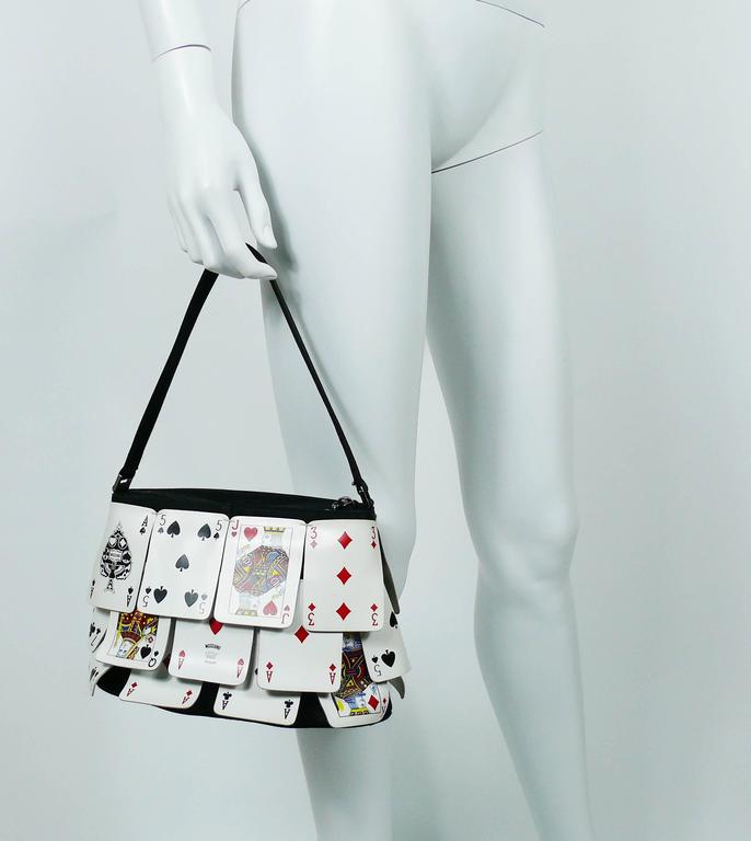 Moschino Vintage Rare Novelty Playing Cards Bag at 1stDibs playing