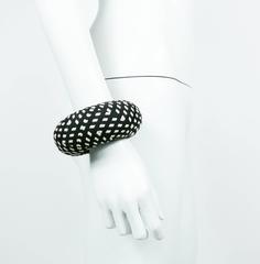 CHRISTIAN LACROIX (Attributed to) Black and White Runway Bracelet Spring 2008