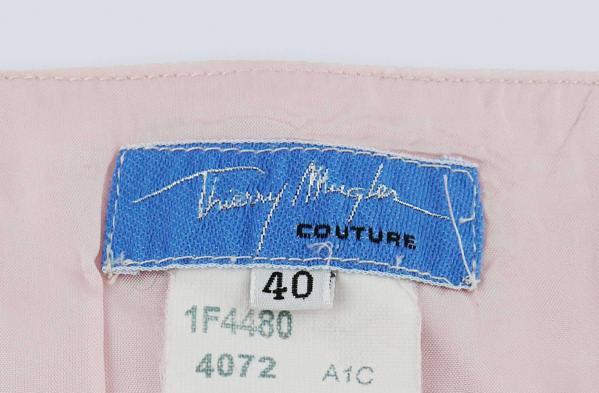Thierry Mugler Couture Vintage Iridescent Pink Two Piece Suit In Good Condition In Nice, FR