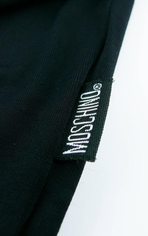 Moschino Vintage All Over Text Black Maxi Dress USA Size 10 For Sale at ...