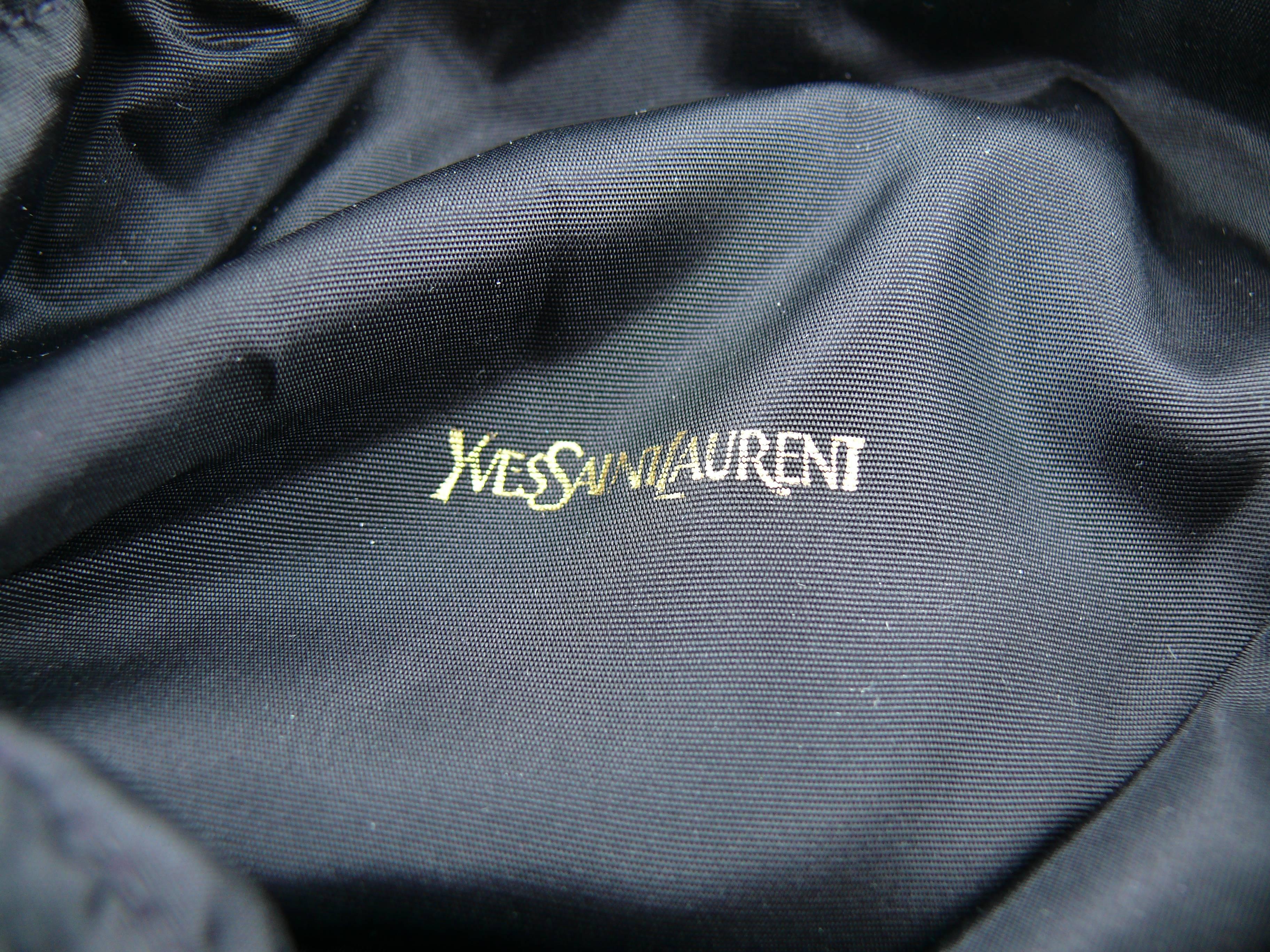 Yves Saint Laurent Vintage Black Velvet Evening Bag 5