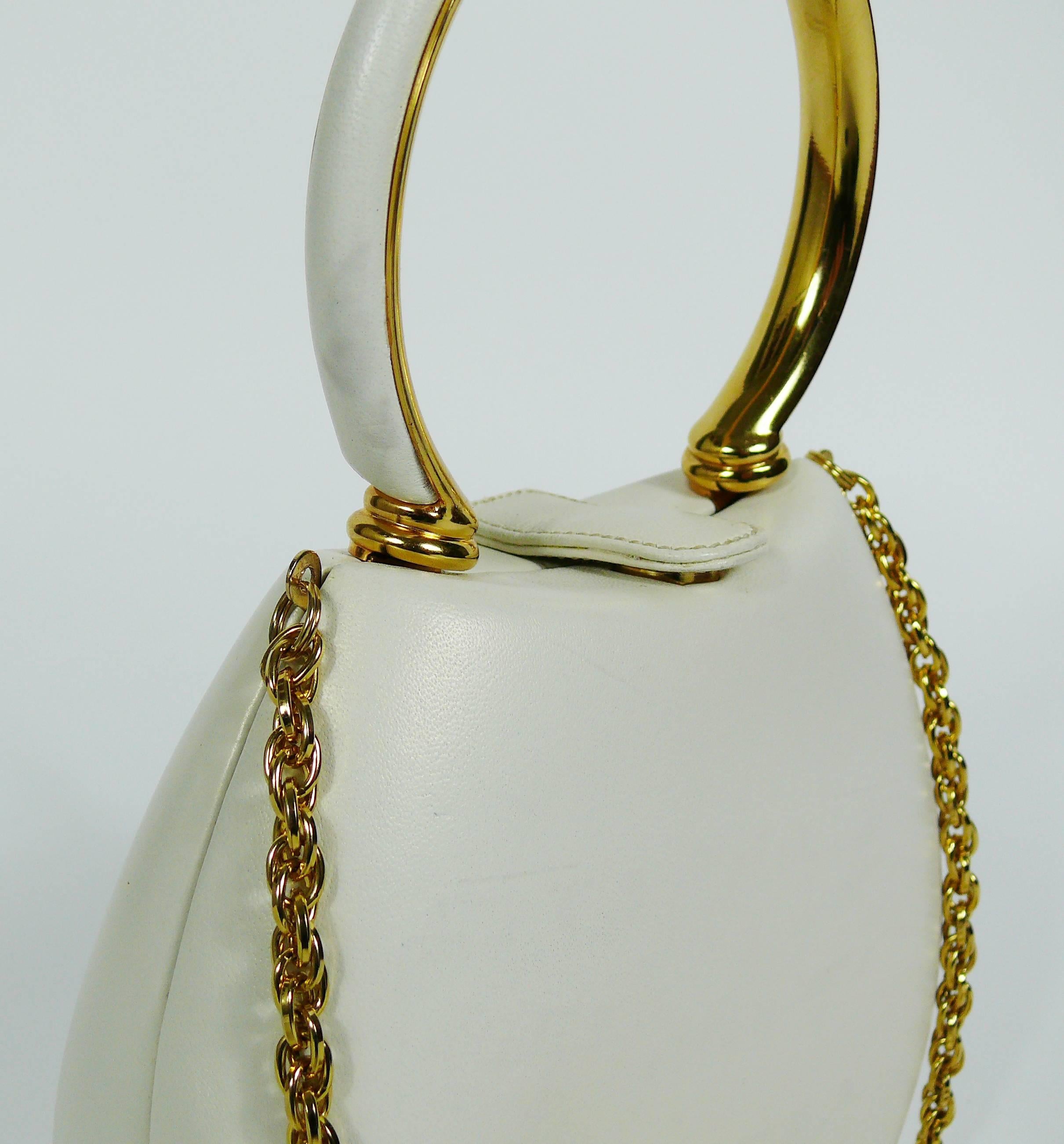 Gray Charles Jourdan Vintage Leather Bag