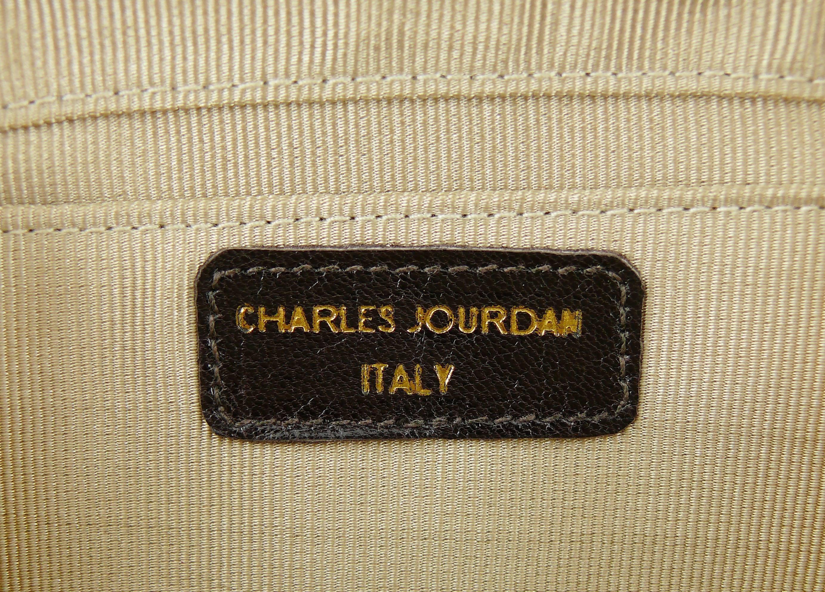 Charles Jourdan Vintage Leather Bag In Good Condition In Nice, FR