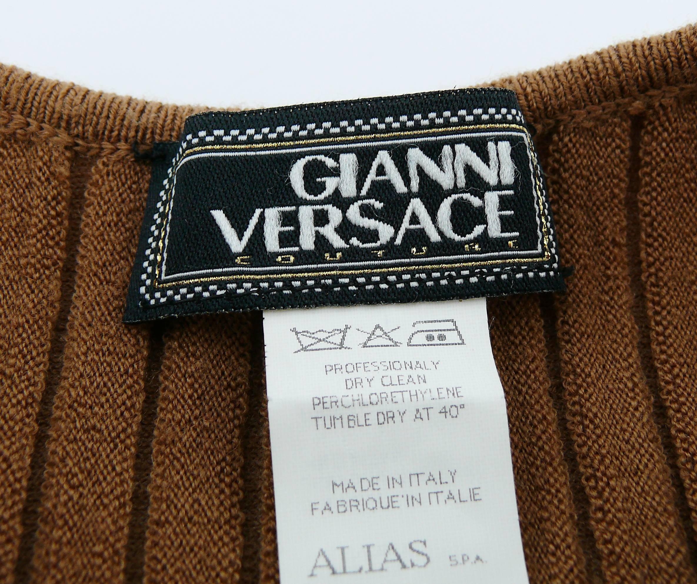 Gianni Versace Couture Vintage Halter Neck Knitted Dress In Good Condition For Sale In Nice, FR