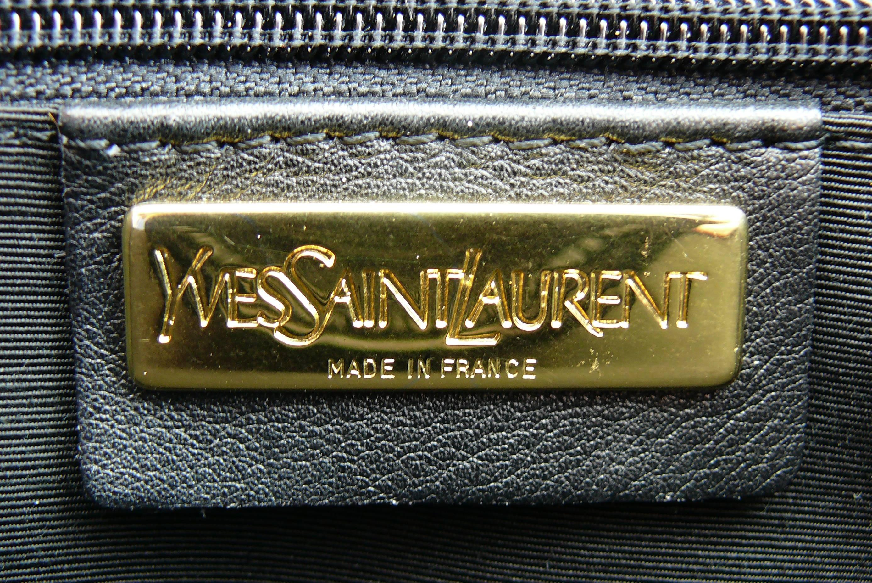 Yves Saint Laurent YSL Vintage Leopard Print Pony Hair Handbag 2
