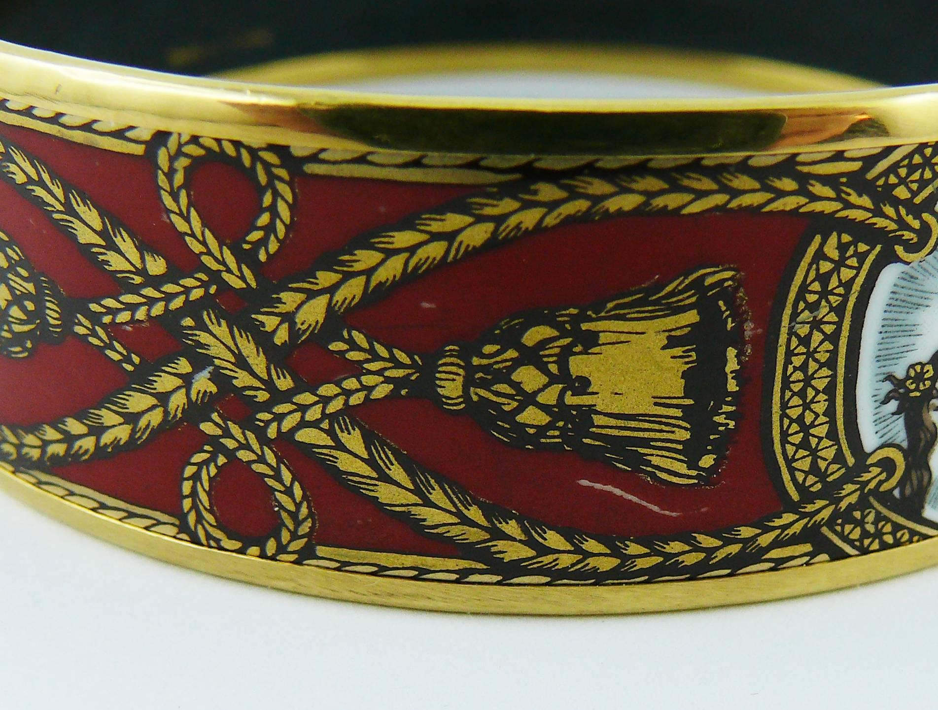 Hermes Vintage Grand Apparat Wide Enamel Bracelet 1