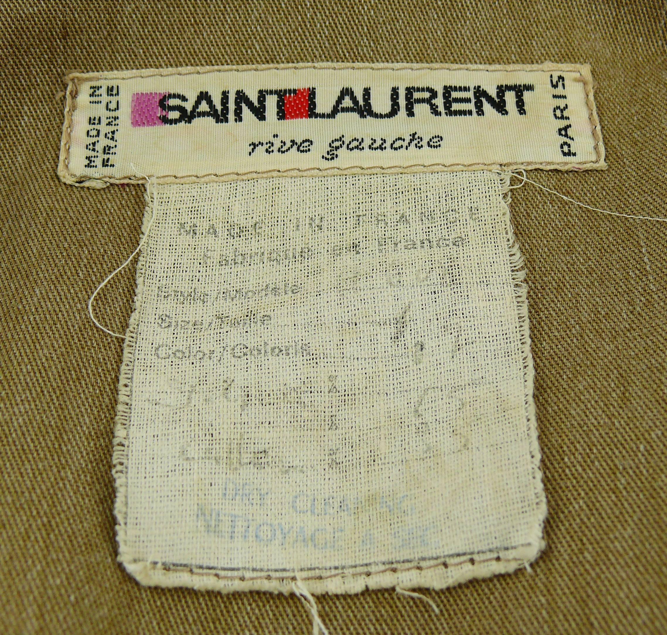 Women's Yves Saint Laurent YSL Vintage Safari Jacket