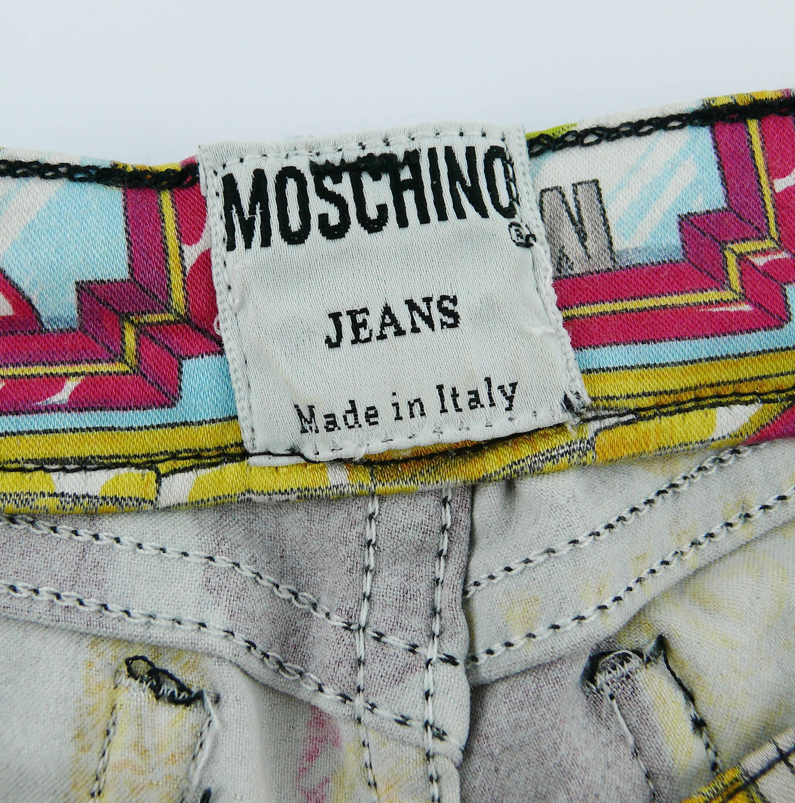 Moschino Vintage 1990s Slot Machine Print Trousers 1