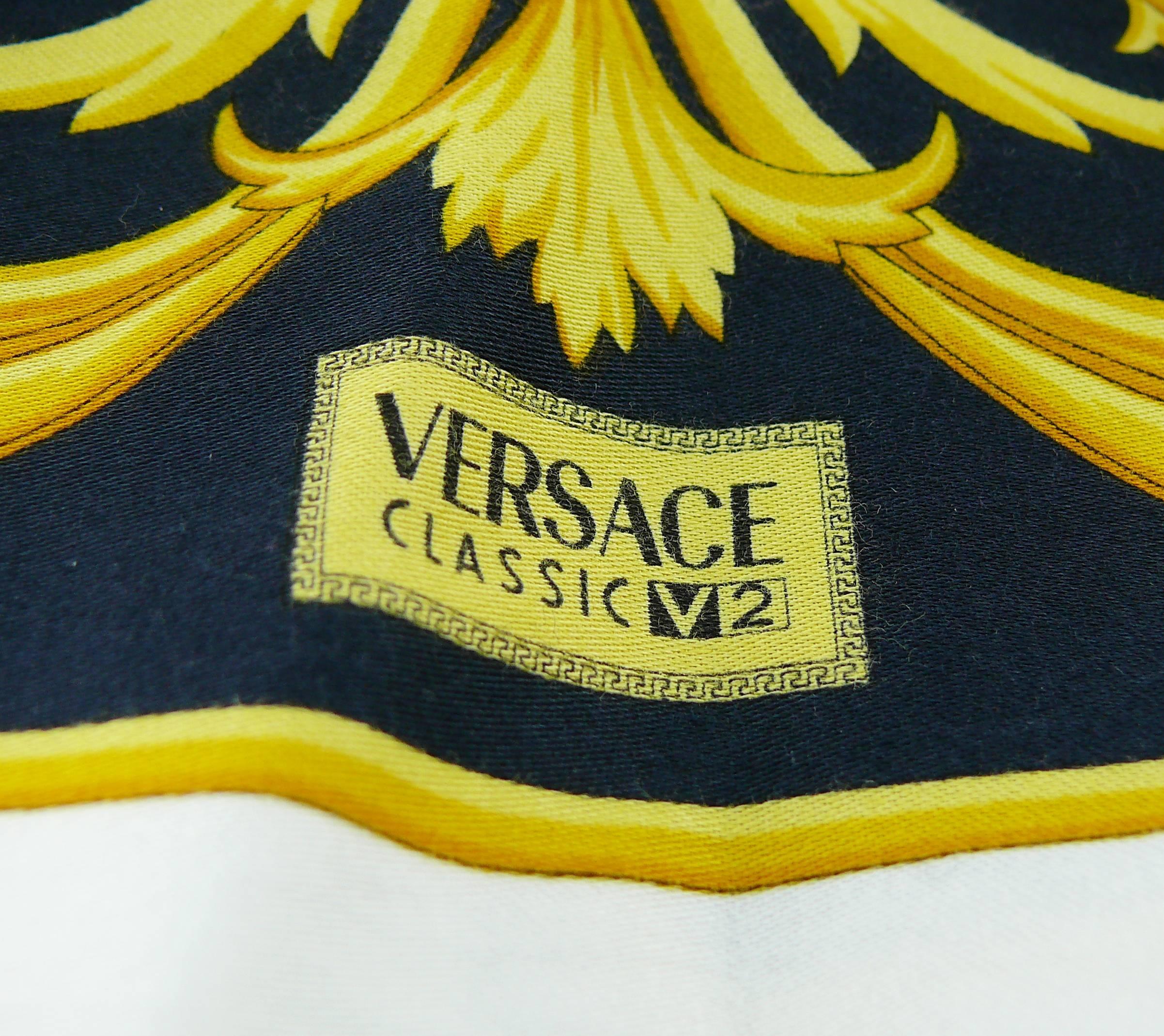 Versace Classic V2 Vintage Baroque Leopard Print Cotton Shirt Unisex Size 42 For Sale 2