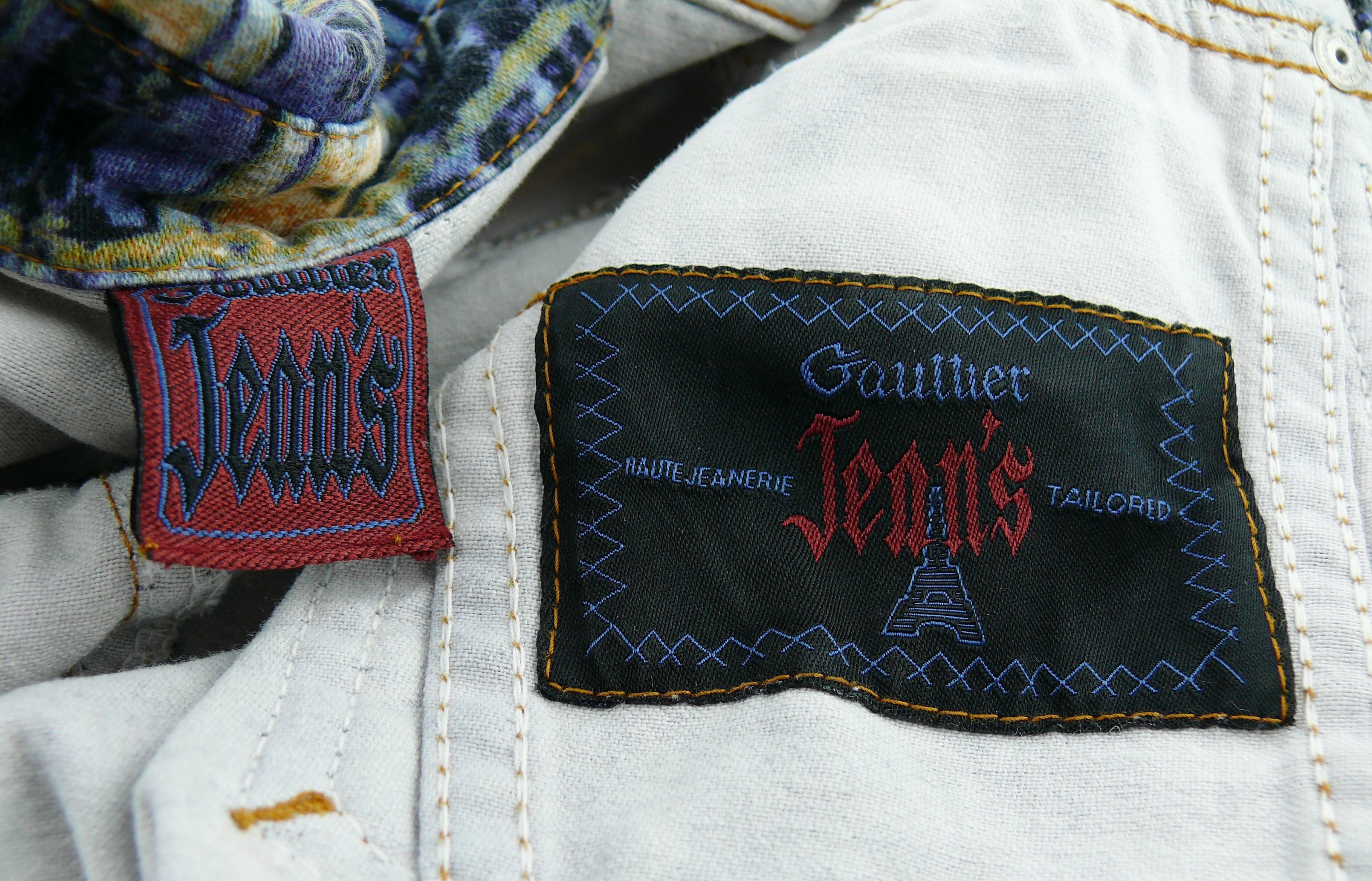 Jean Paul Gaultier Vintage Mosaic Print Cropped Jacket 2