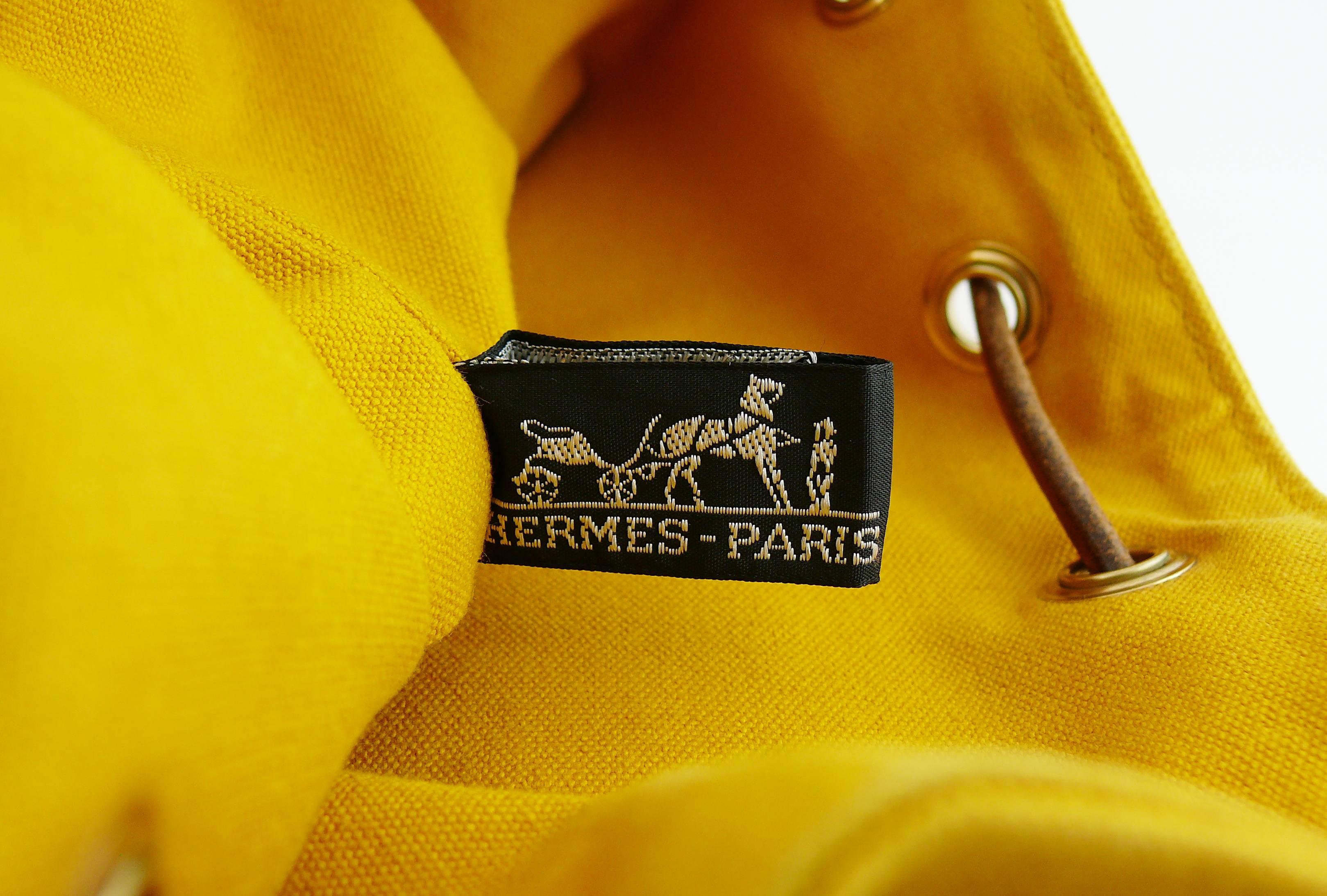 Hermès Vintage Saffron Yellow Sac Polochon Bag 3