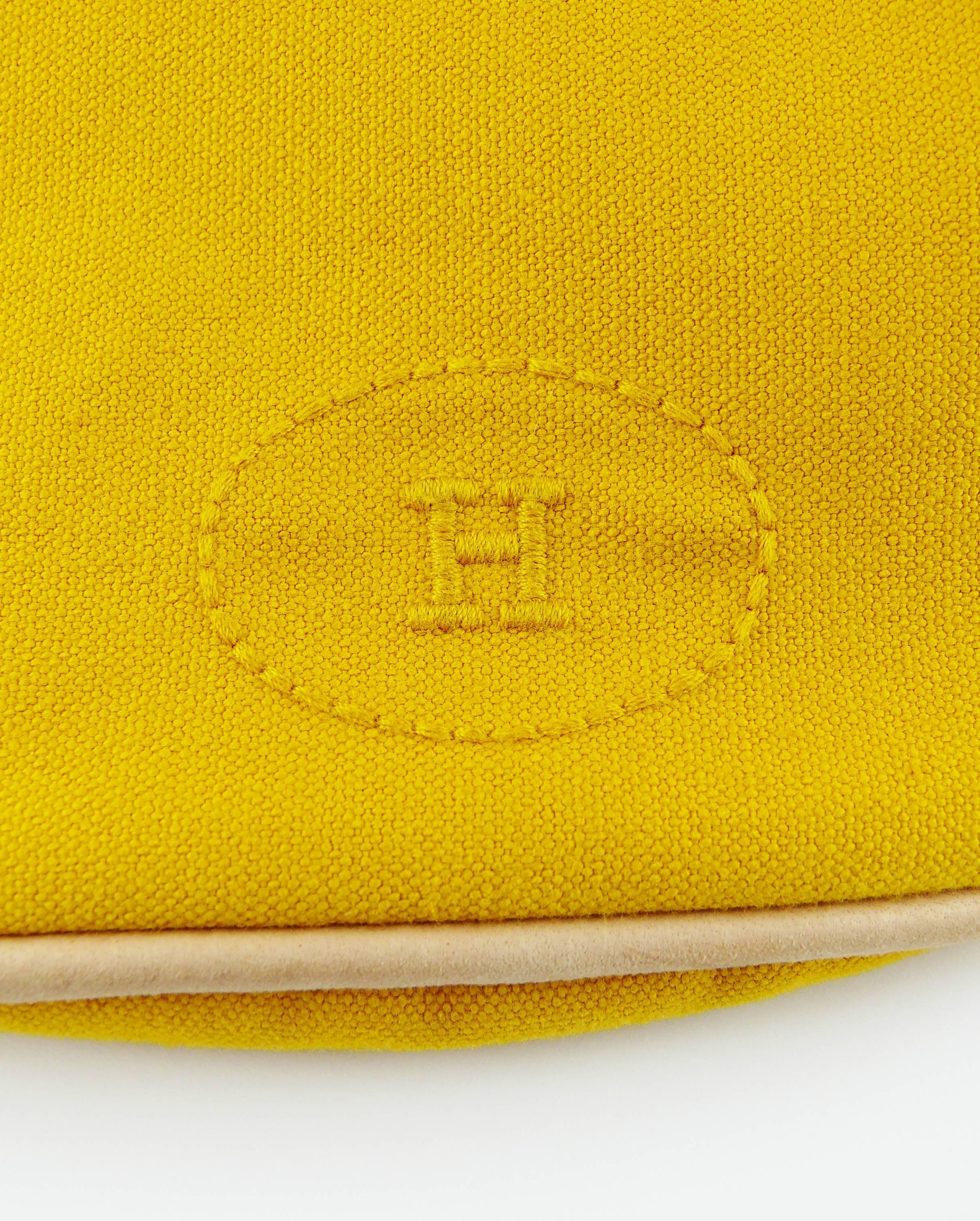 Hermès Vintage Saffron Yellow Sac Polochon Bag 2