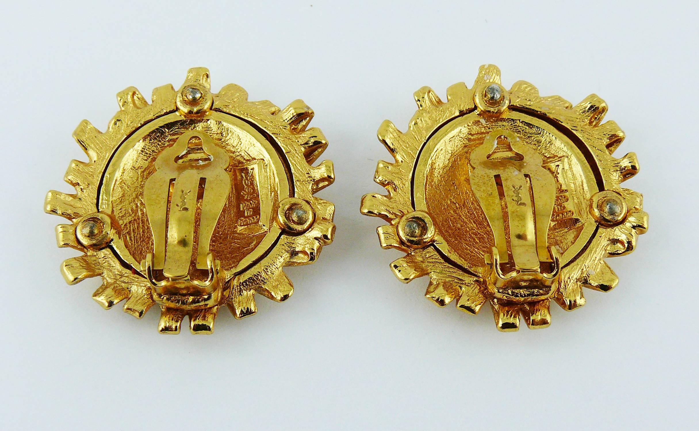 Yves Saint Laurent YSL Vintage Clip-On Earrings 1