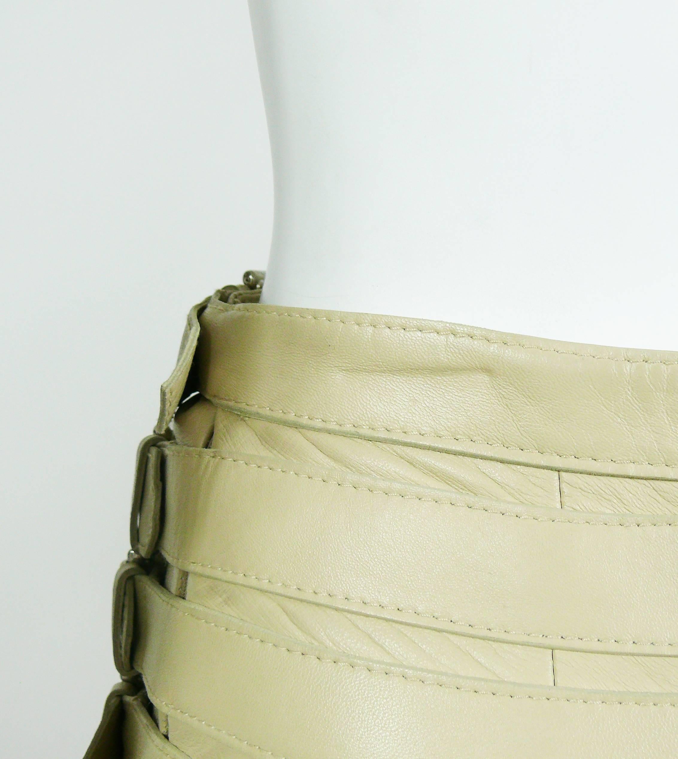 Dolce & Gabbana Lambskin Leather Bondage Skirt 2