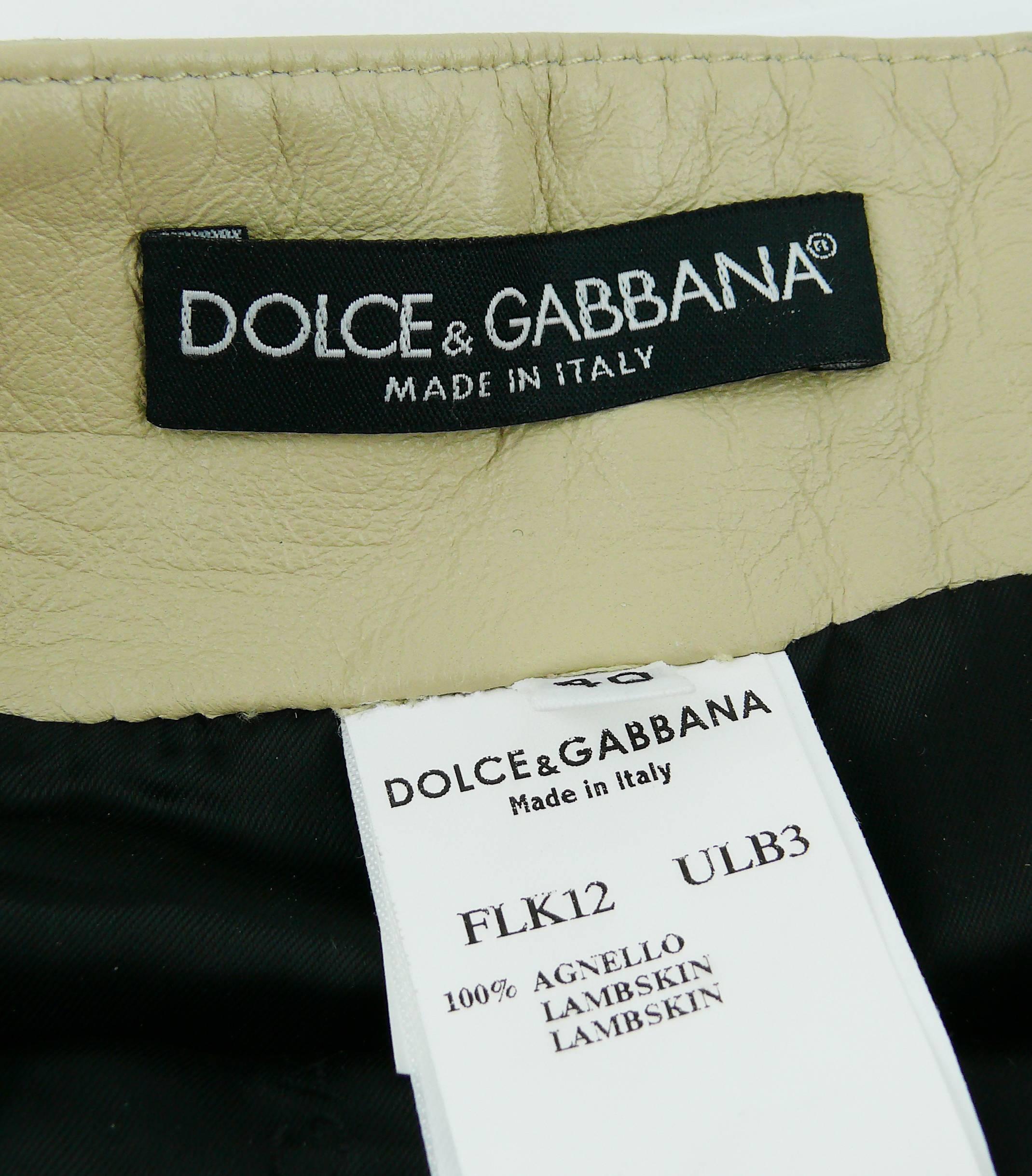 Women's Dolce & Gabbana Lambskin Leather Bondage Skirt