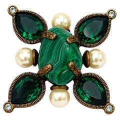 CHANEL by KARL LAGERFELD Vintage Maltese Cross Brooch Pendant, Fall 1997
