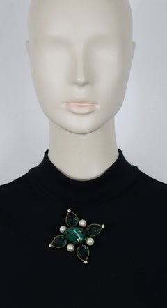 CHANEL by KARL LAGERFELD Vintage Maltese Cross Brooch Pendant, Fall 1997