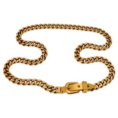 GUCCI Vintage Gold-Tone Chain Belt