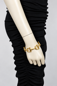 Pulsera CELINE Vintage con eslabones tipo «horsebit» en tono dorado
