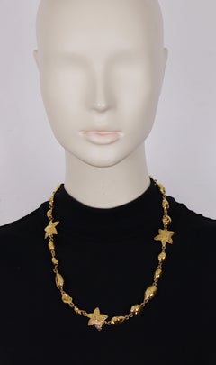 YVES SAINT LAURENT YSL Vintage Gold-Tone Sea-Life Necklace