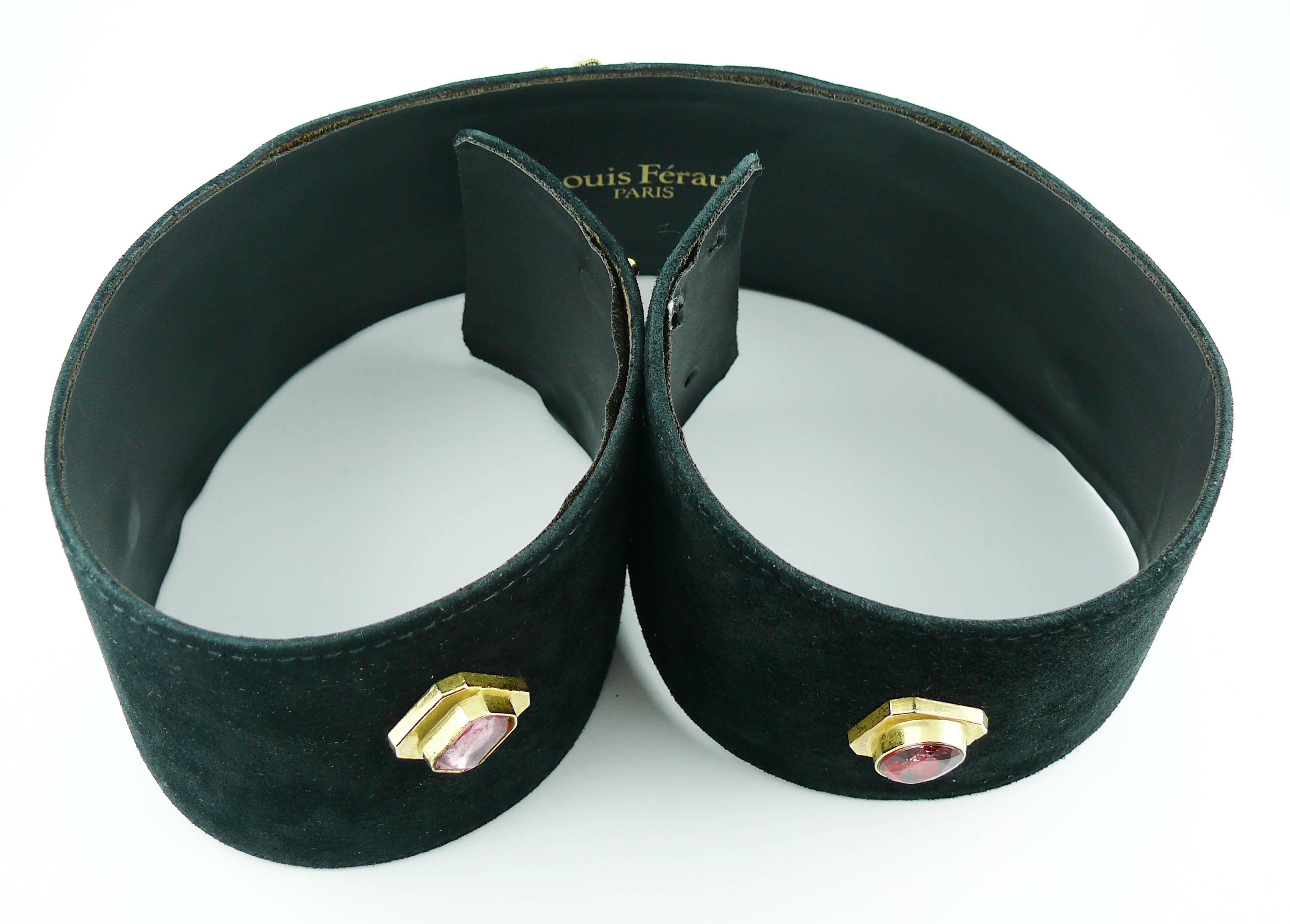 Women's Louis Féraud Vintage Jewelled Byzantine Wide Waist Belt 