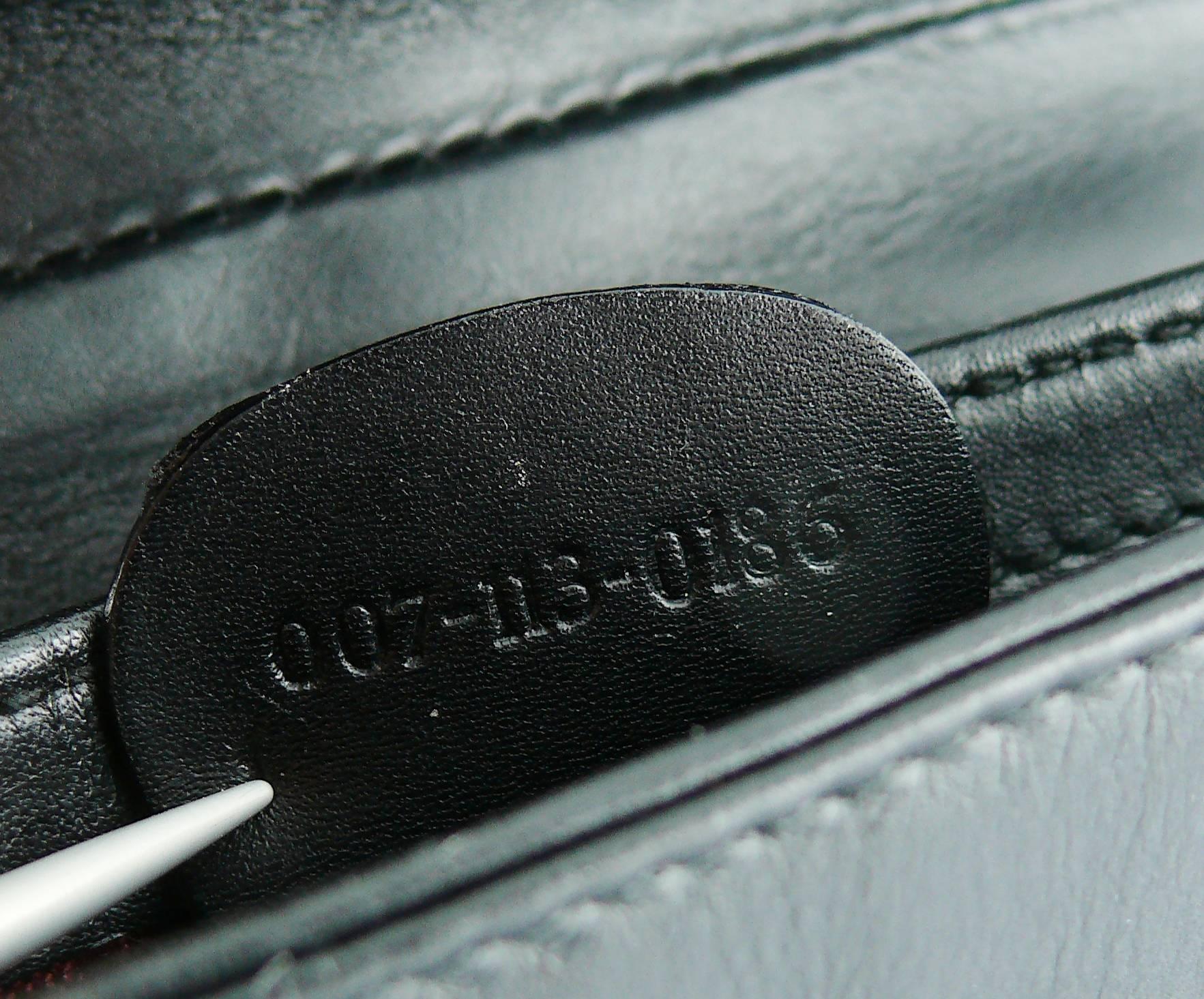 Gucci Vintage Convertible Black Leather Saddle Bag Belt 2