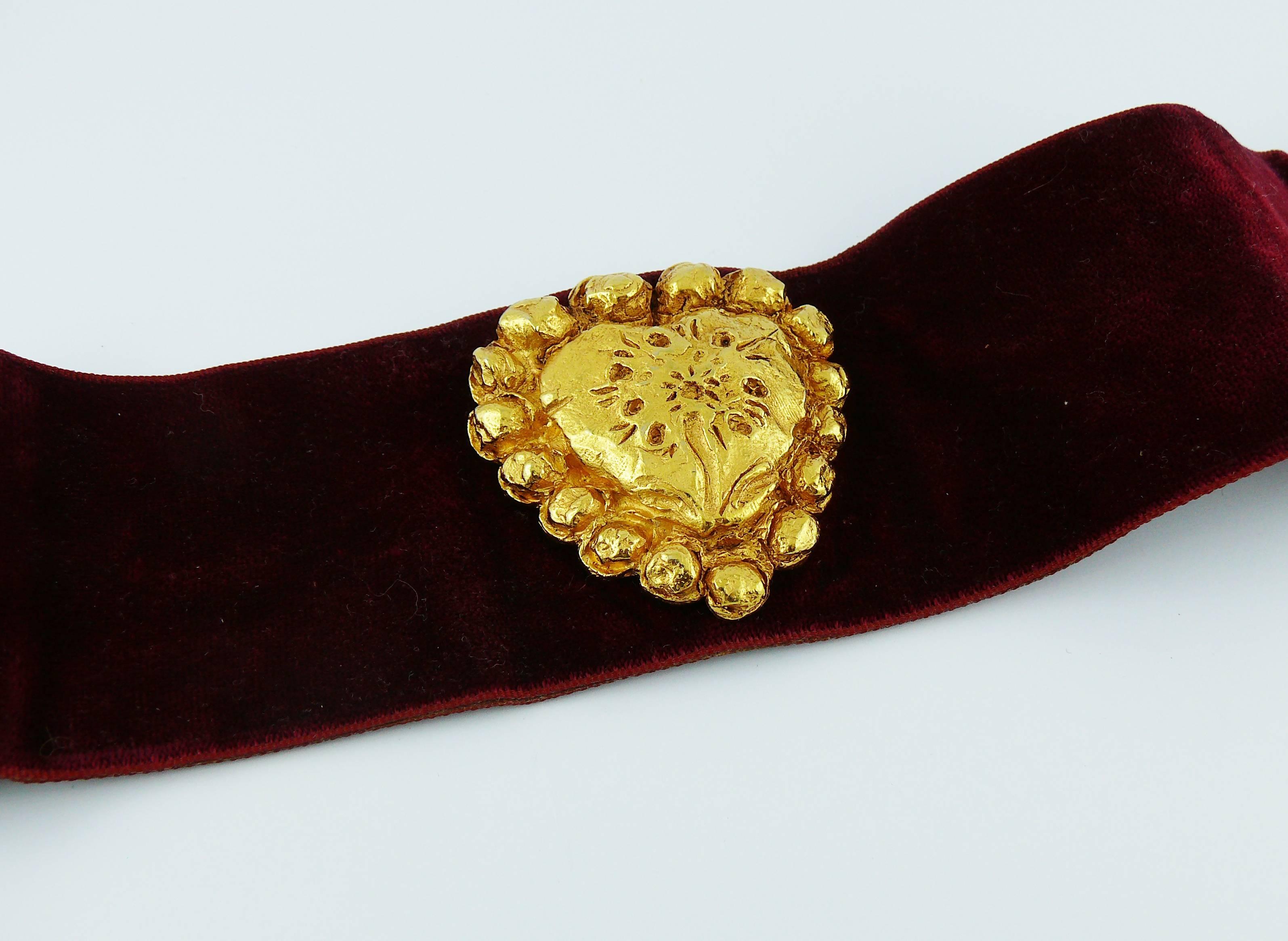 Women's Christian Lacroix Vintage Rare Velvet Choker Necklace