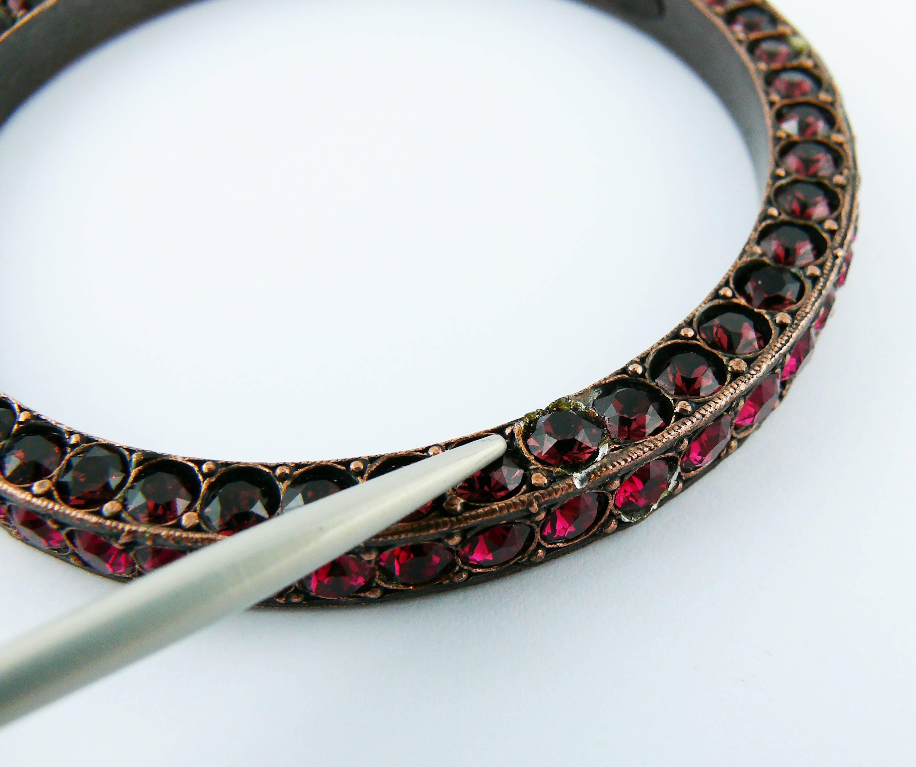 Lanvin Crystal Embellished Bangle Ruby For Sale 6