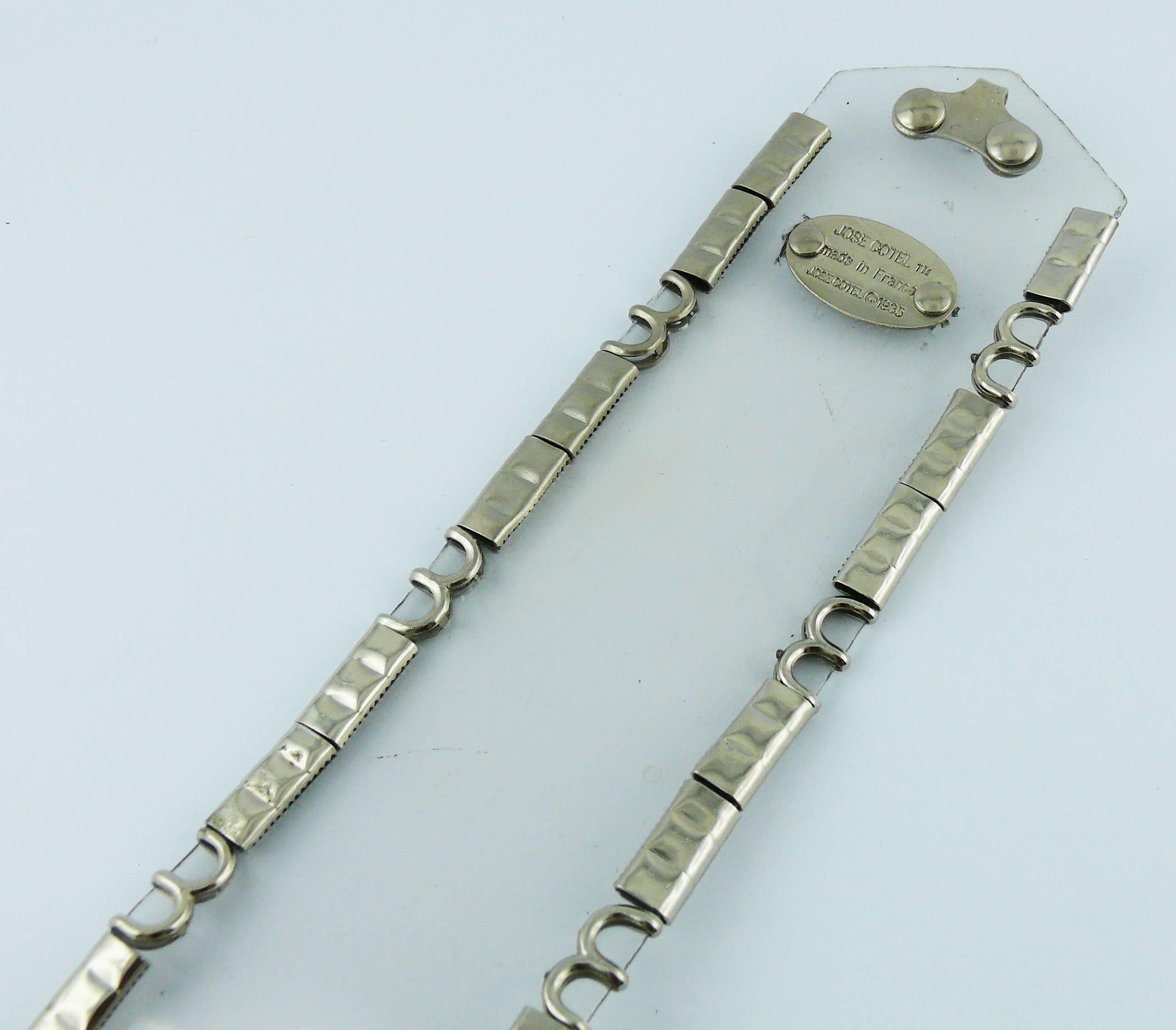 Women's Jose Cotel Vintage Rare 1985 Jewelled Clear Vinyl Belt