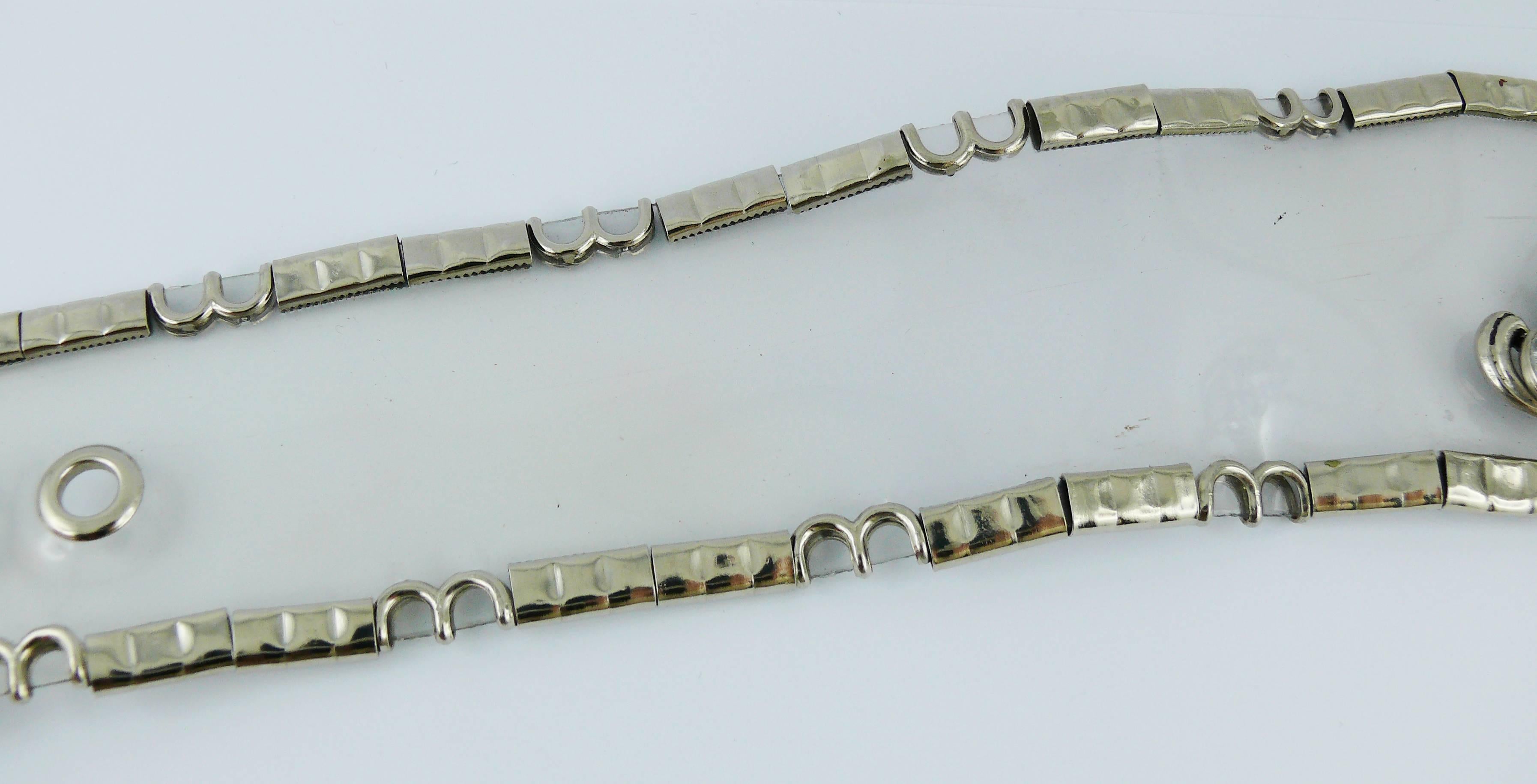 Jose Cotel Vintage Rare 1985 Jewelled Clear Vinyl Belt 1