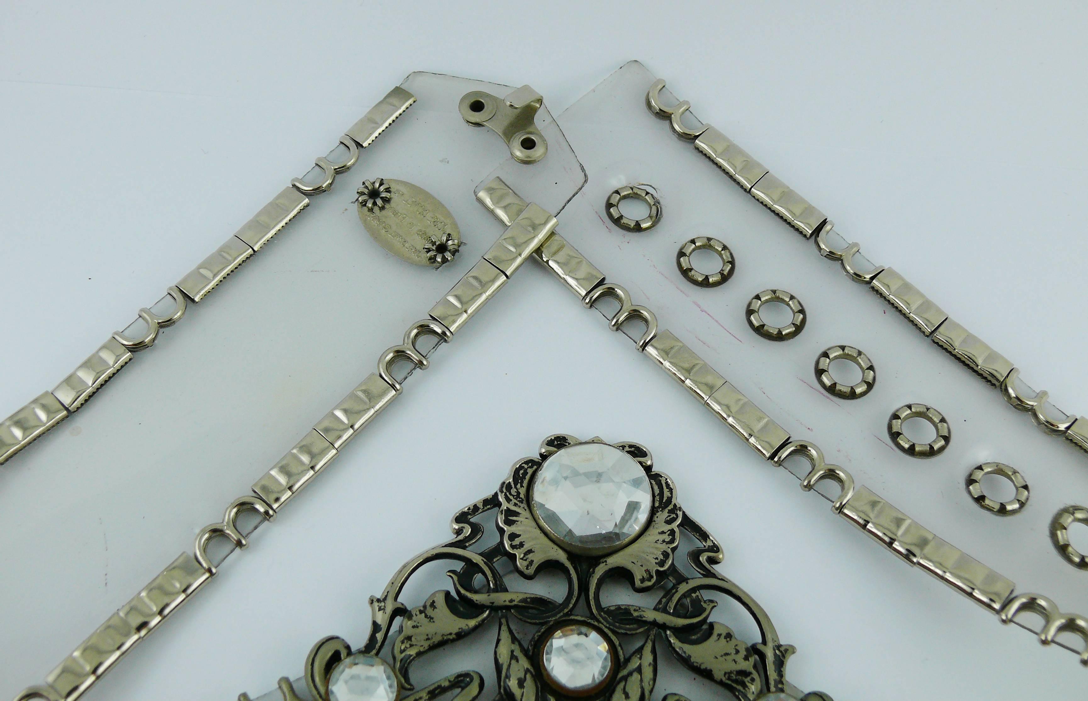 Jose Cotel Vintage Rare 1985 Jewelled Clear Vinyl Belt 3