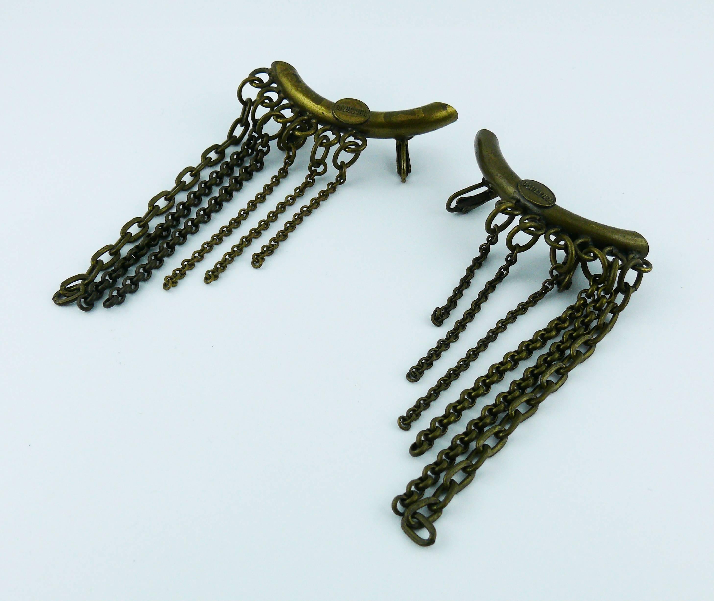 Jean Paul Gaultier Vintage Multi Chains Ear Cuffs In Good Condition In Nice, FR