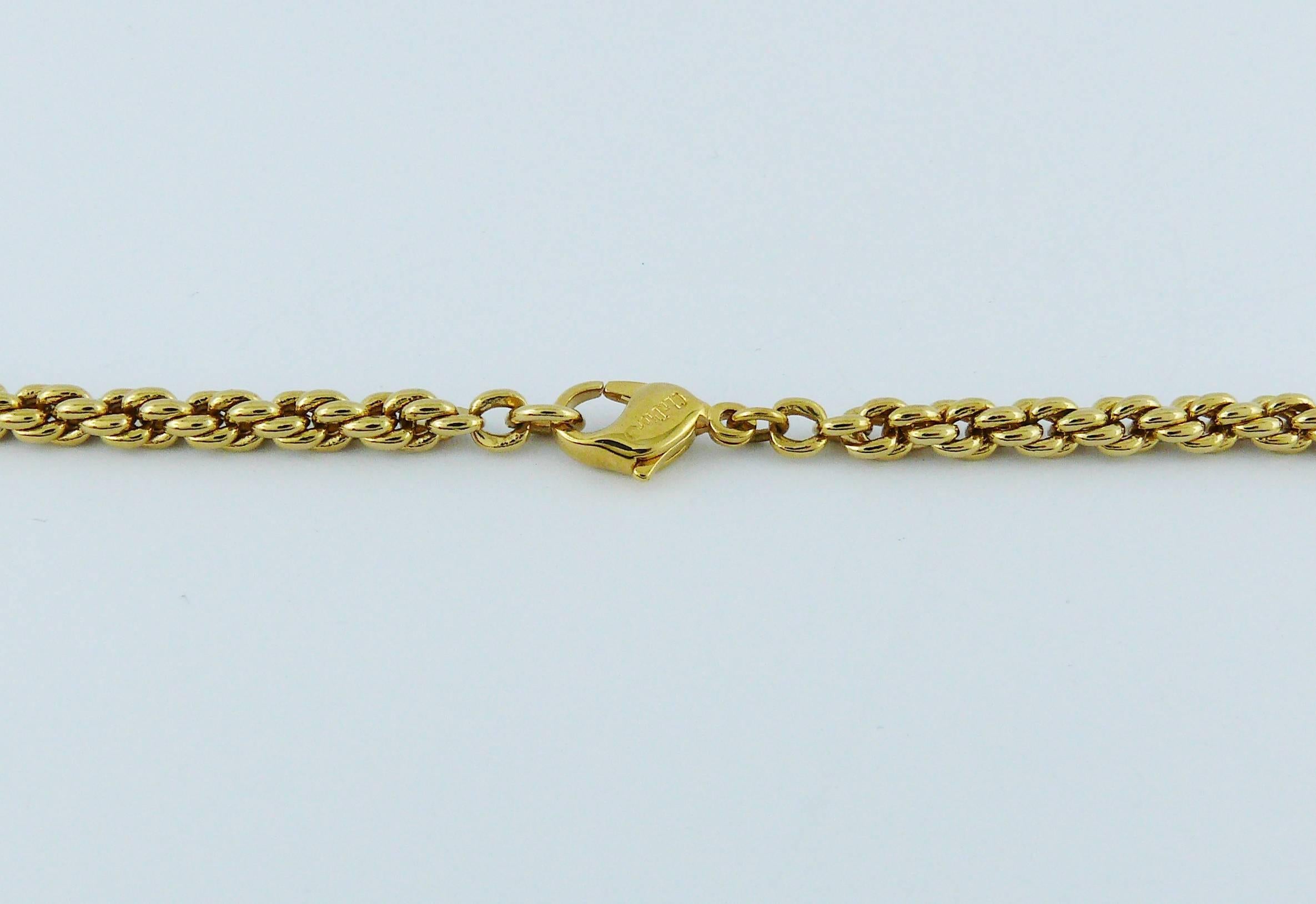 Women's Christian Dior Vintage Bejeweled Cross Pendant Necklace Brooch