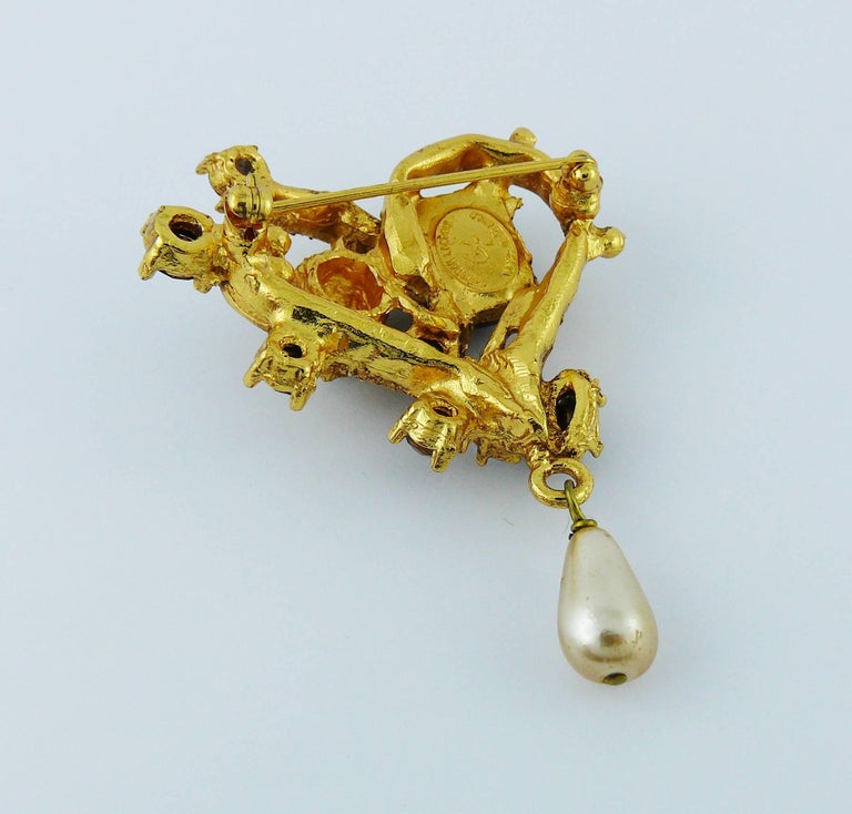Christian Lacroix Hearth Brooch with stone