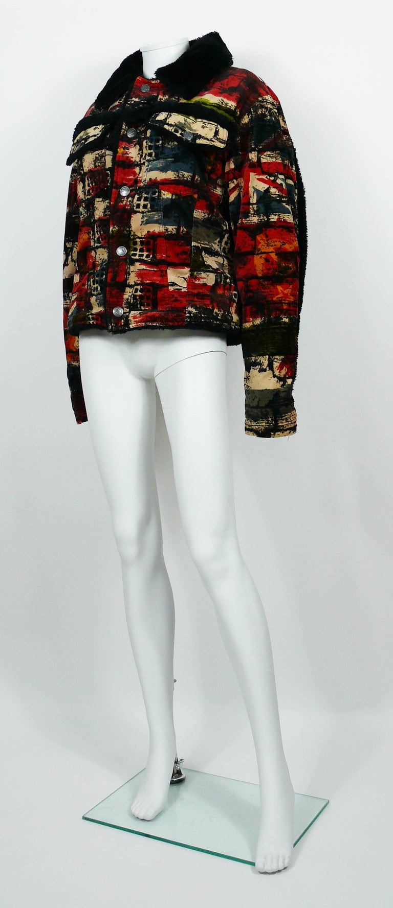 Jean Paul Gaultier Vintage Wall and Flags Print Jacket For