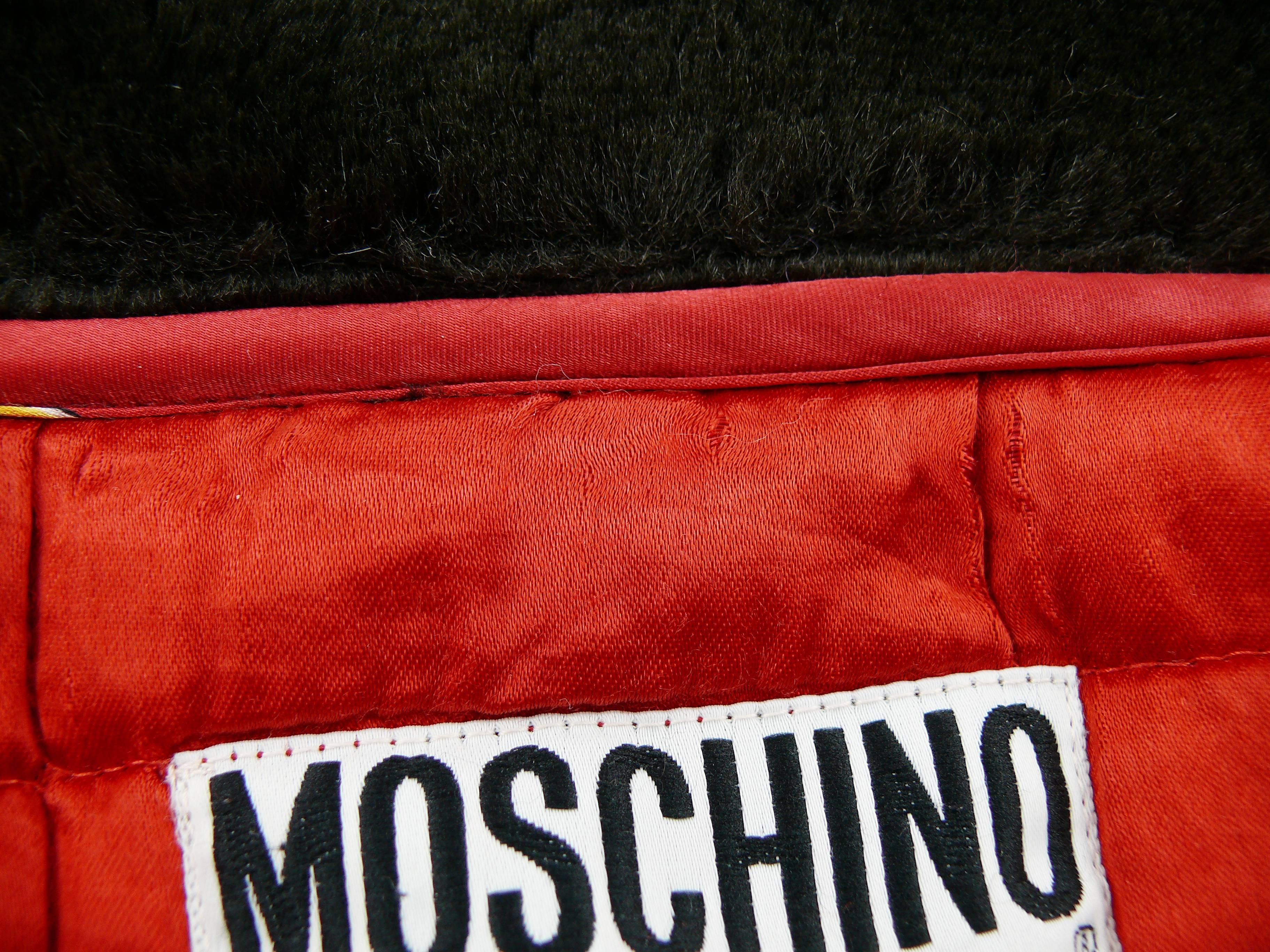 Moschino Jeans Vintage Iconic Slotter Casino Spiel Bomberjacke US Größe 6 im Angebot 5