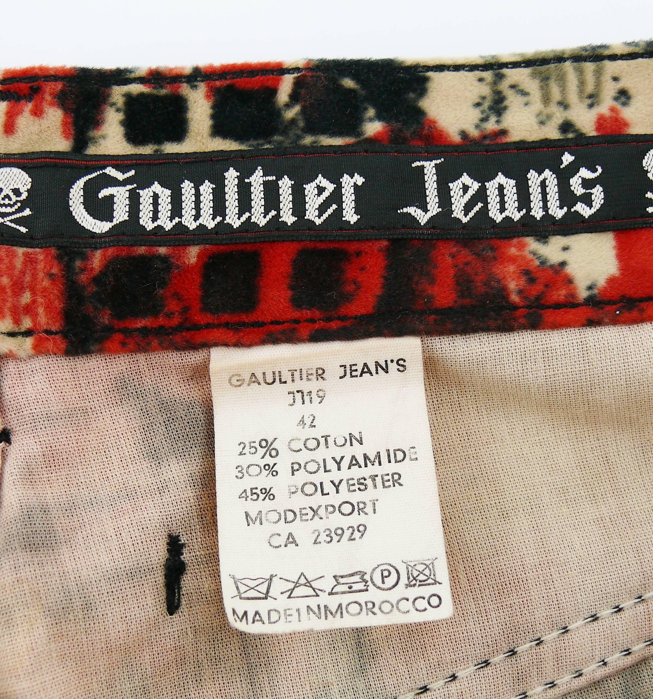 Jean Paul Gaultier Vintage Wall and Flags Print Pants Trousers 1