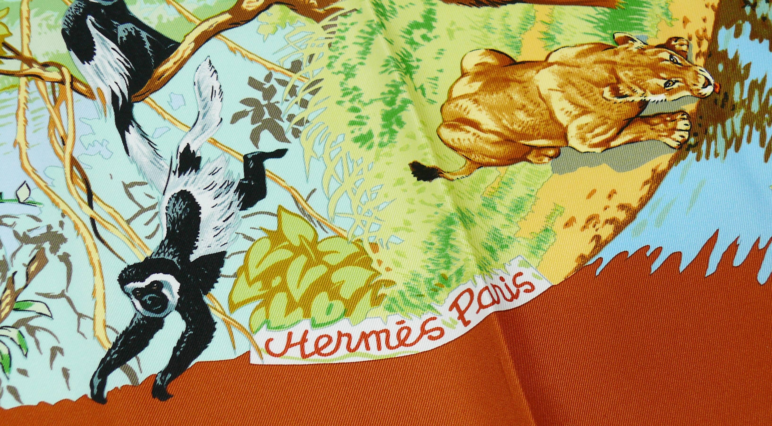 Hermès Vintage Silk Carre Scarf 