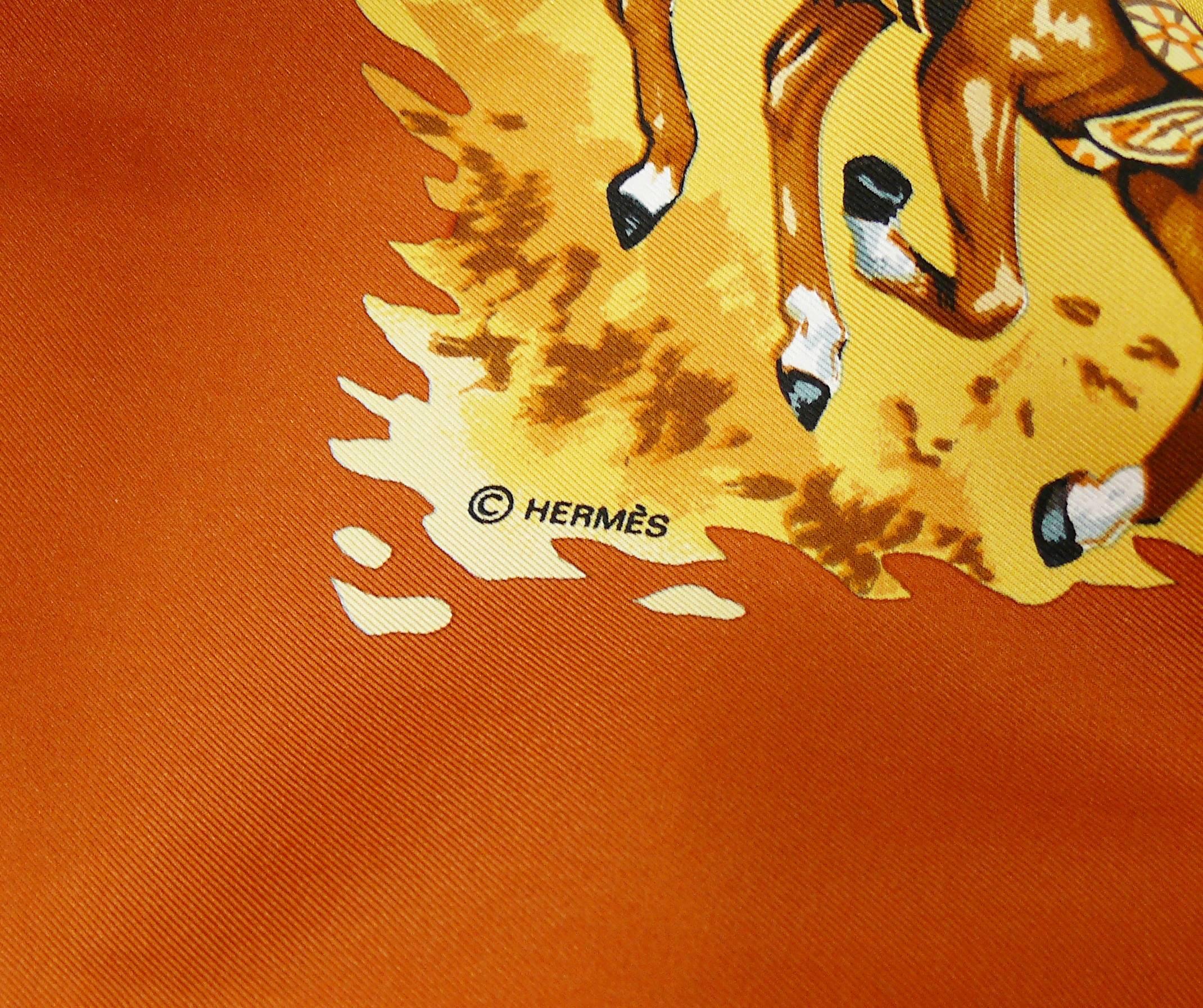 Hermès Vintage Silk Carre Scarf 