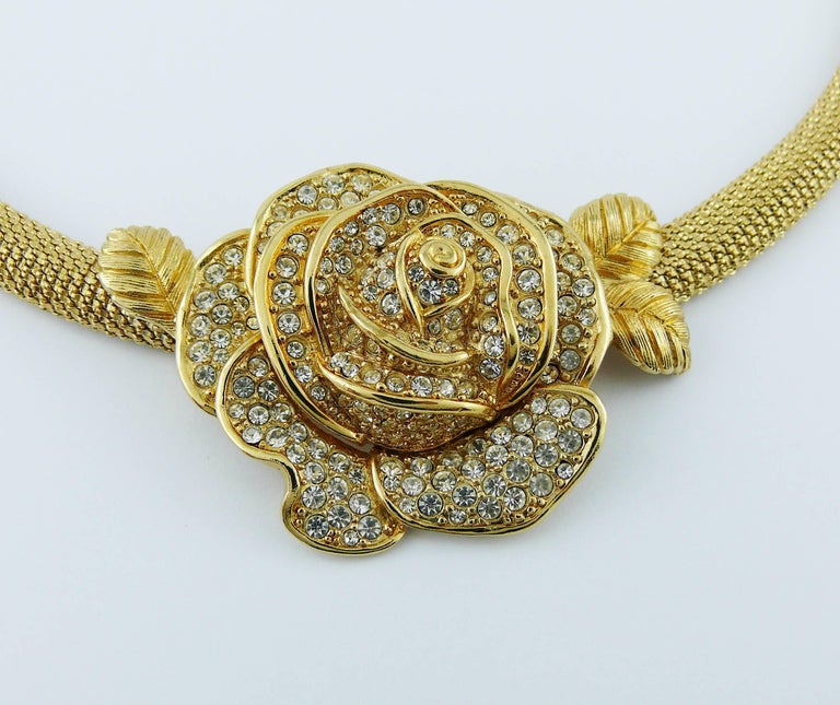 Christian Dior Vintage Rose Collar Necklace at 1stDibs vintage collar